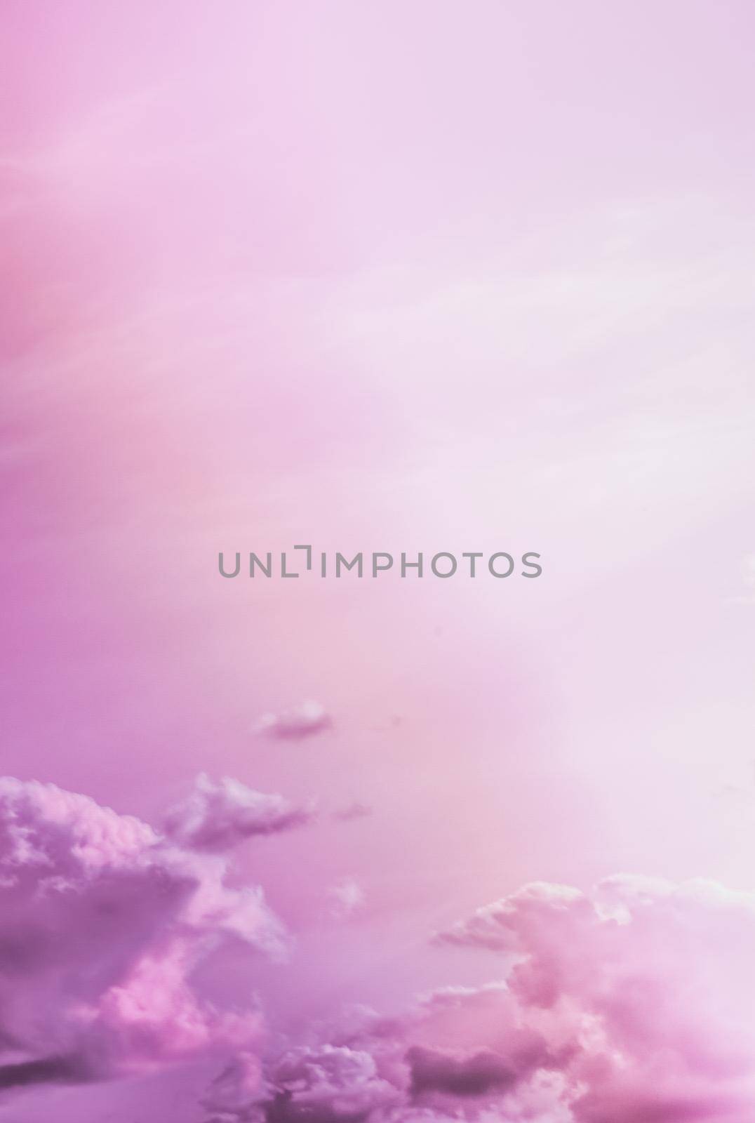 Magical dream, nature backdrop and spiritual holiday concept - Dreamy surreal sky as abstract art, fantasy pastel colours background for modern design