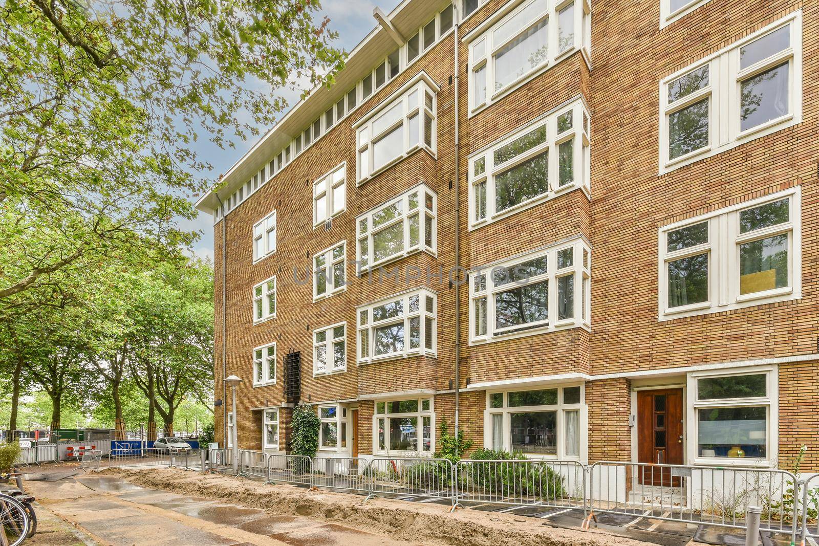 View of street near building with beauty of vegetation outside