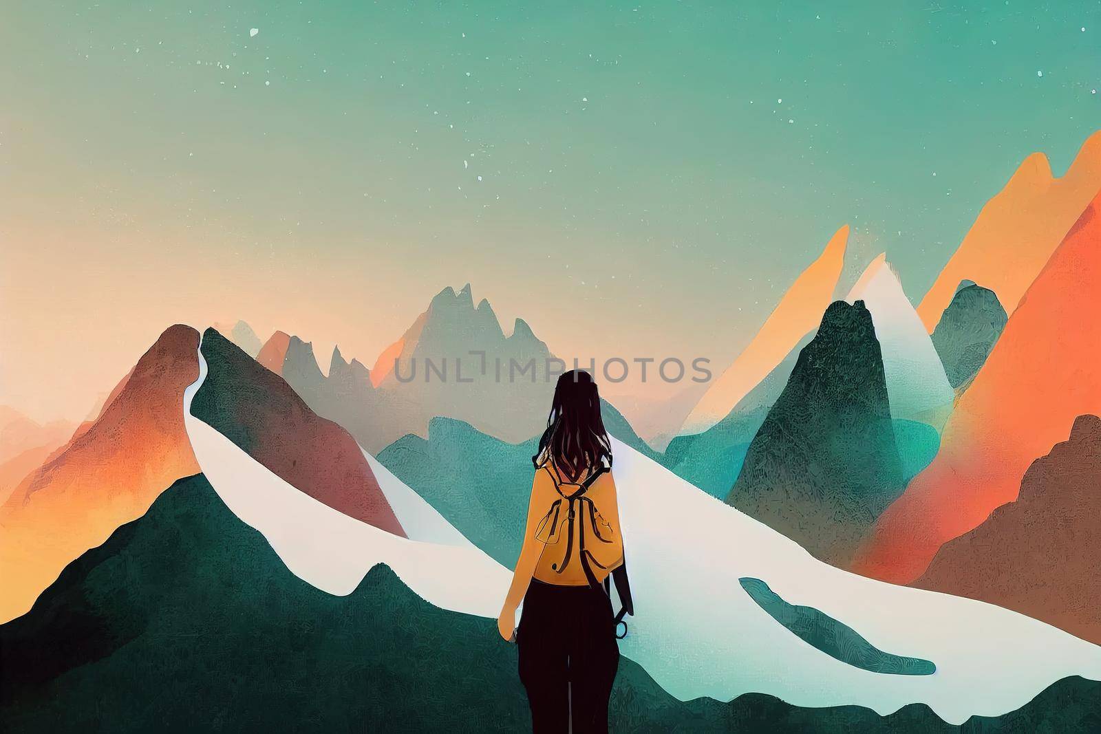 Travel, Girl travels through the mountains and waterfalls of wild nature, Unity, mental health, eco travel, Hiking in the mountains, van life vibes, travelling,good moments, digital detox