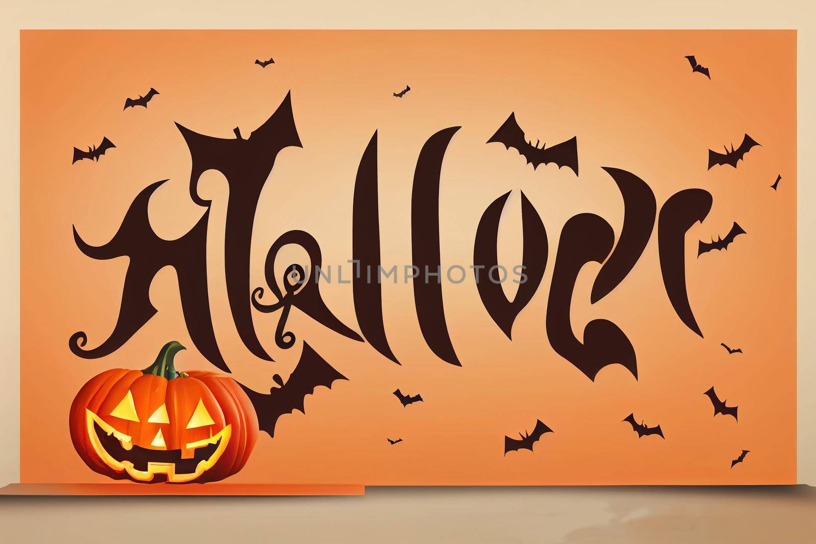 Halloween Decorative Border made of Festive Elements Background and by 2ragon