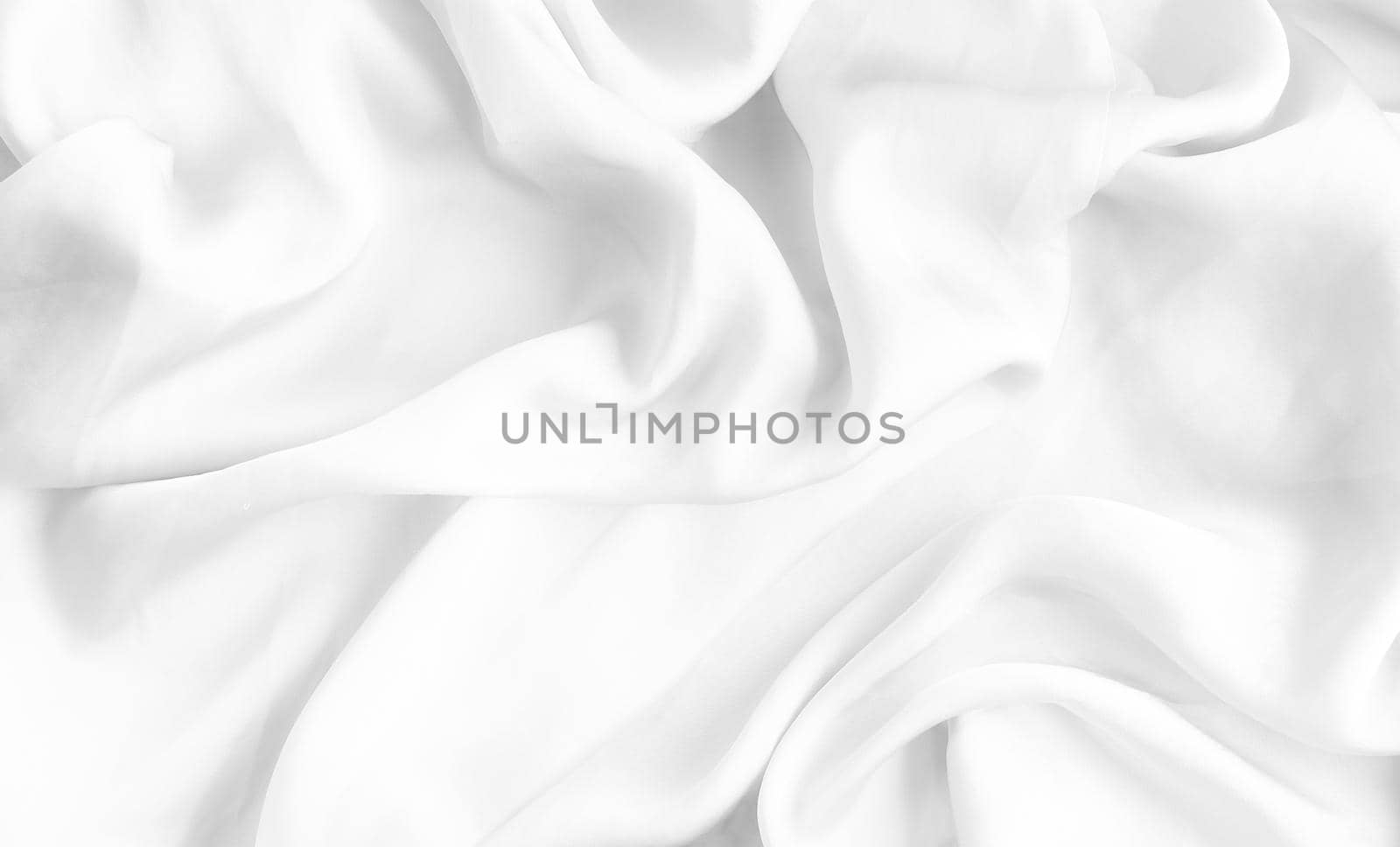 Fashion brand, elegant fabric and girly glamour concept - Luxury white soft silk flatlay background texture, holiday beauty abstract backdrop