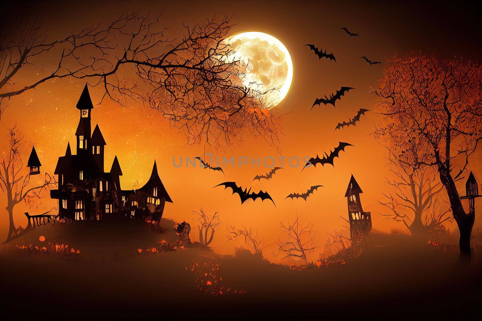 Halloween background for your design 2d illustration by 2ragon