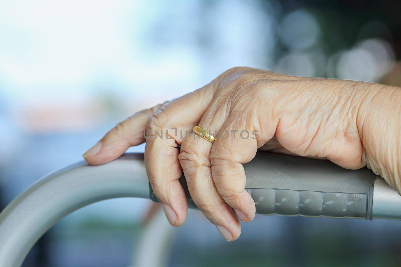 Elderly woman hand