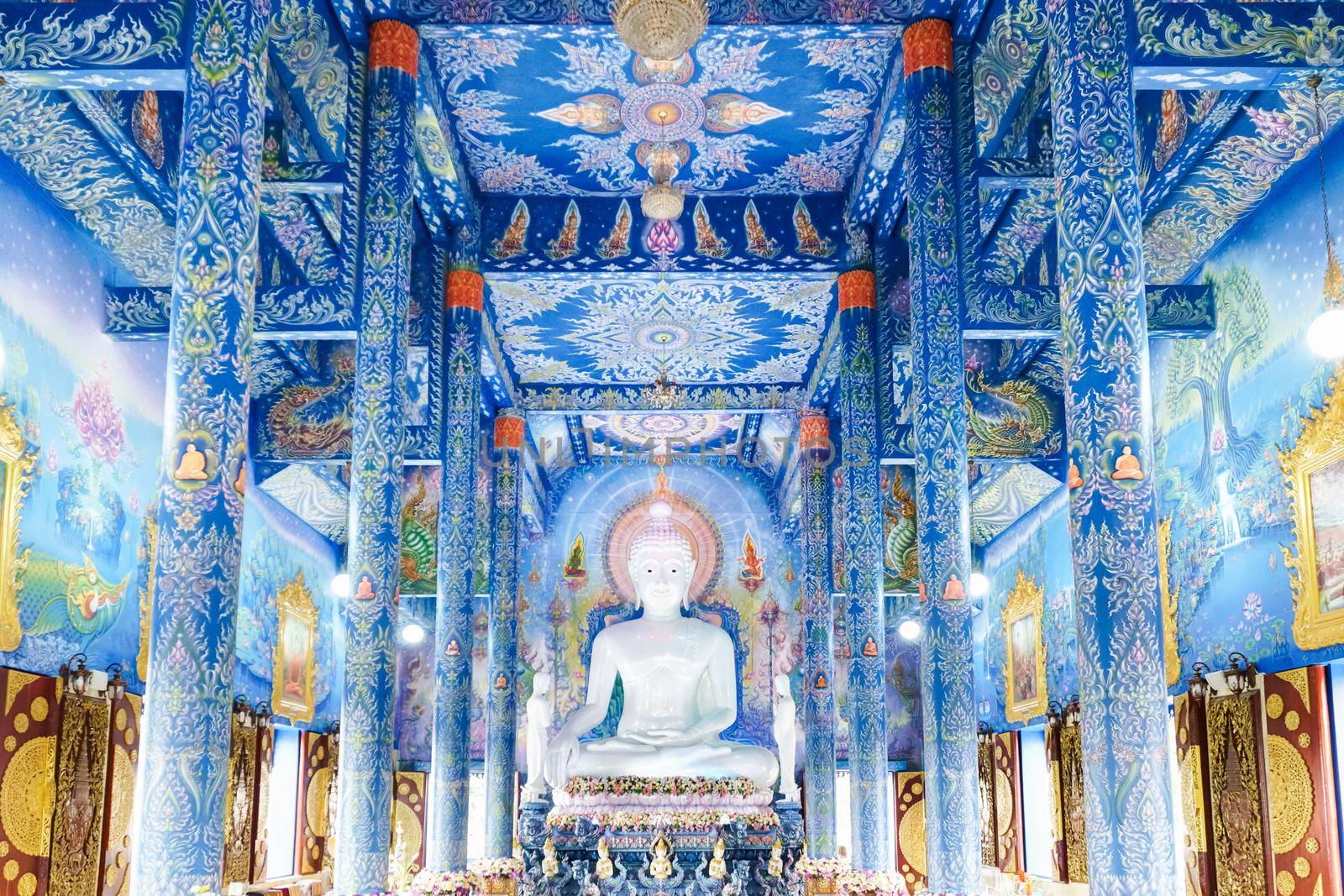 Blue Temple (Rong Sua Ten) , Chiang Rai Thailand.