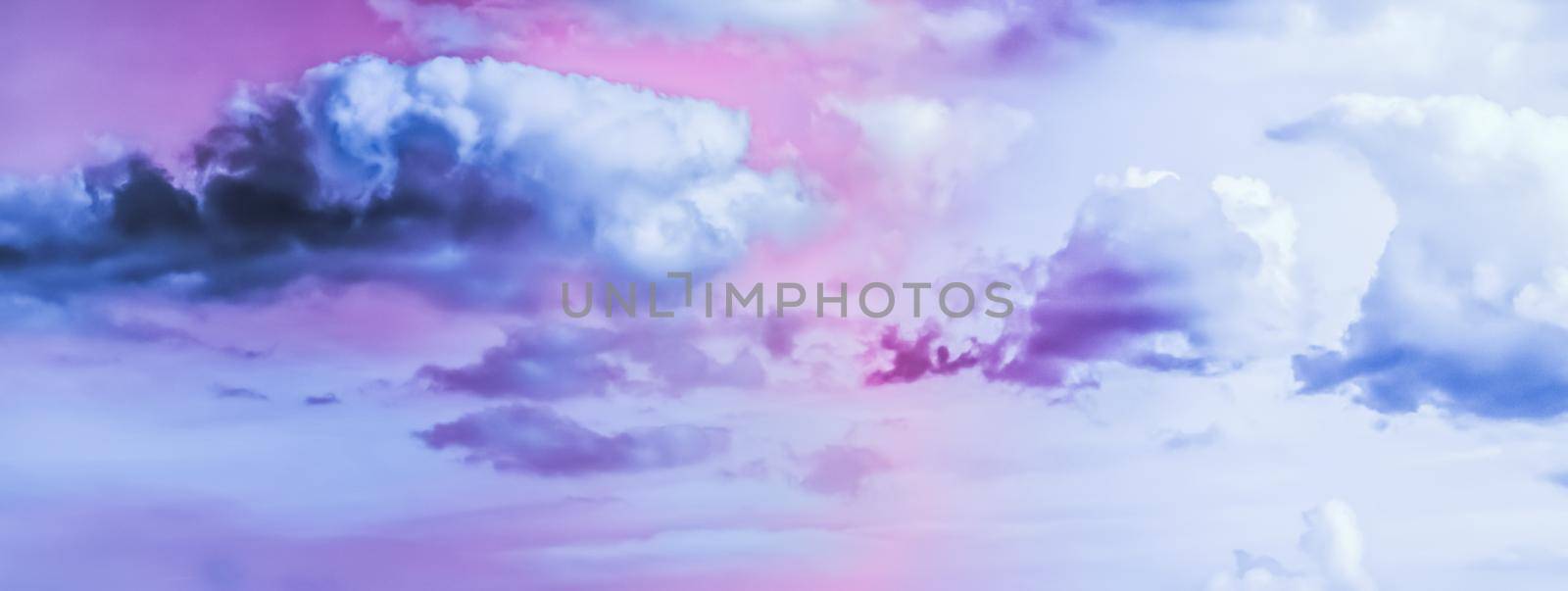 Dreamy surreal sky as abstract art, fantasy pastel colours background for modern design by Anneleven