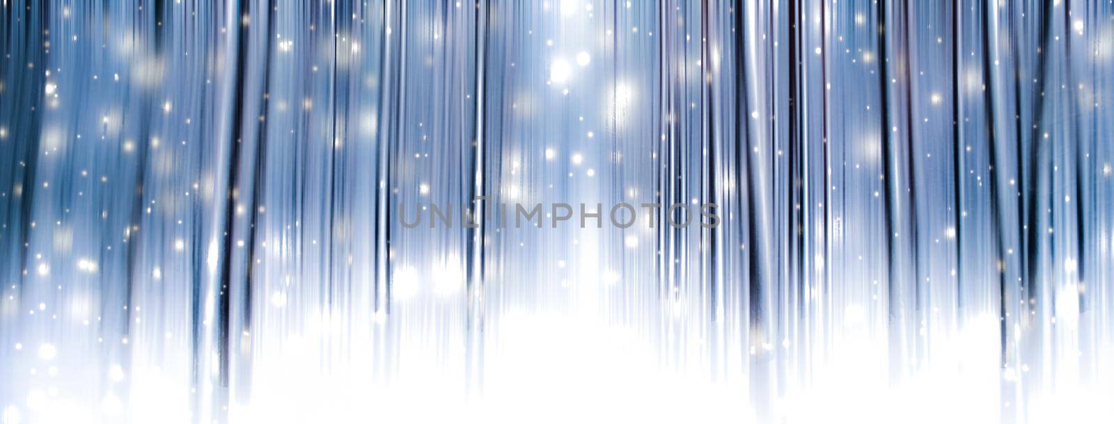 Holidays branding, fantasy and fairy tale concept - Winter season abstract nature art print and Christmas landscape holiday background, snowy magical forest as luxury brand postcard design backdrop