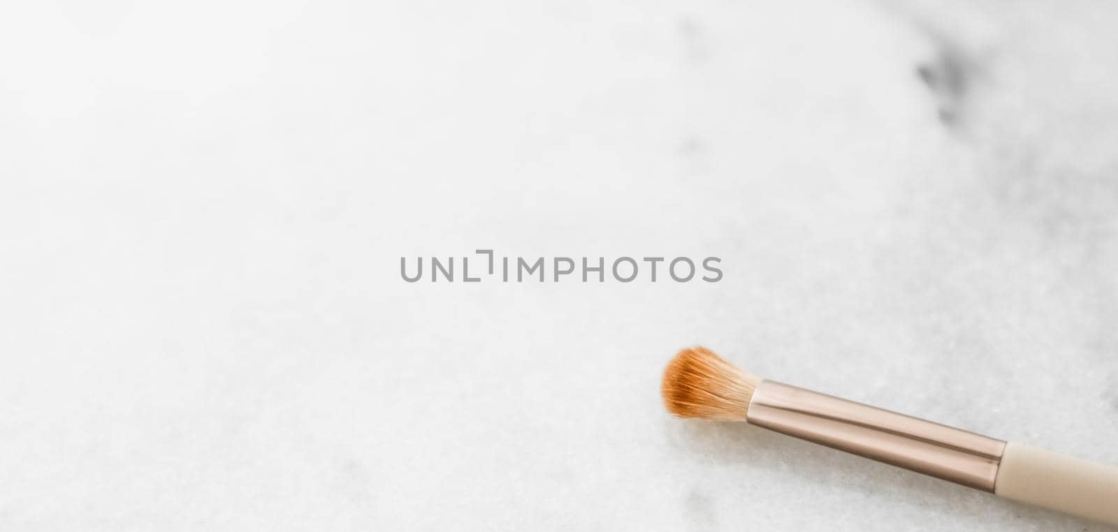 Make-up brush for foundation base face contouring on marble background, mua cosmetics as glamour makeup artist product for luxury beauty brand art design by Anneleven