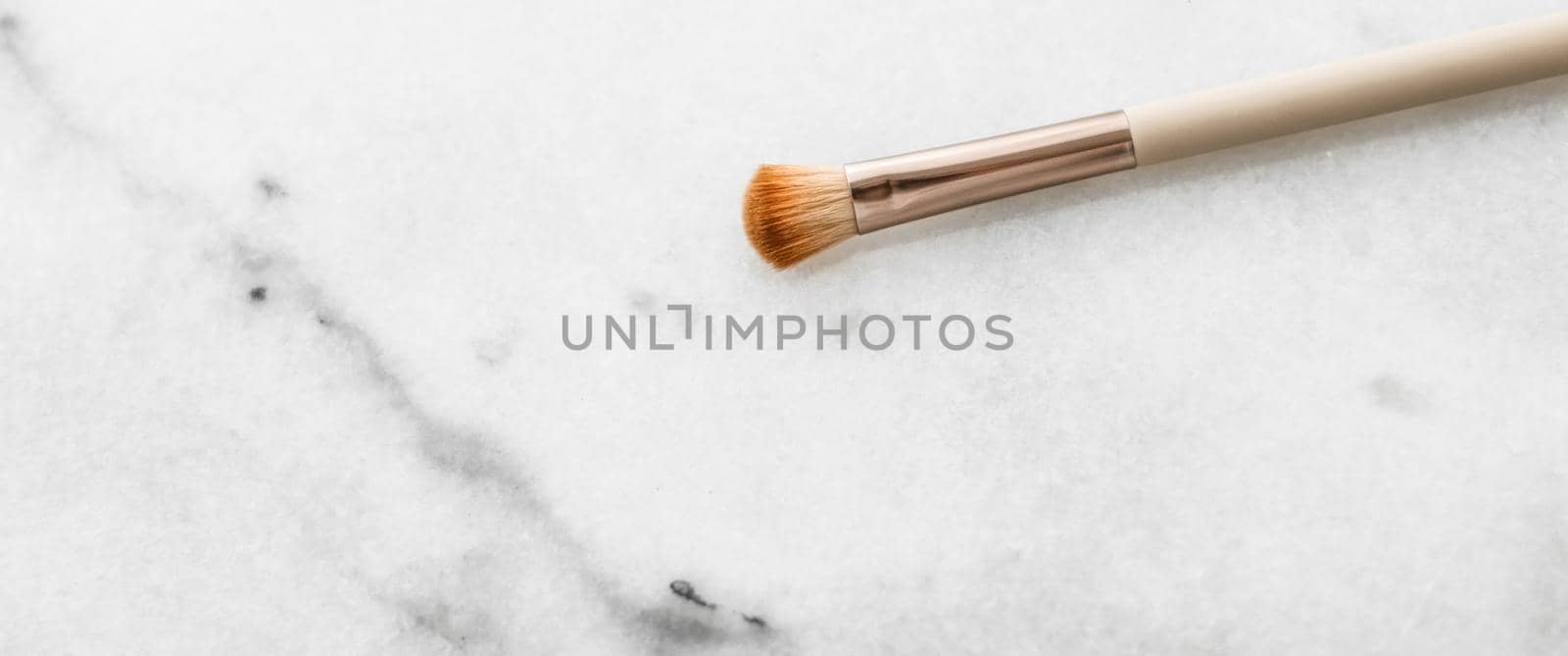 Make-up brush for foundation base face contouring on marble background, mua cosmetics as glamour makeup artist product for luxury beauty brand art design by Anneleven