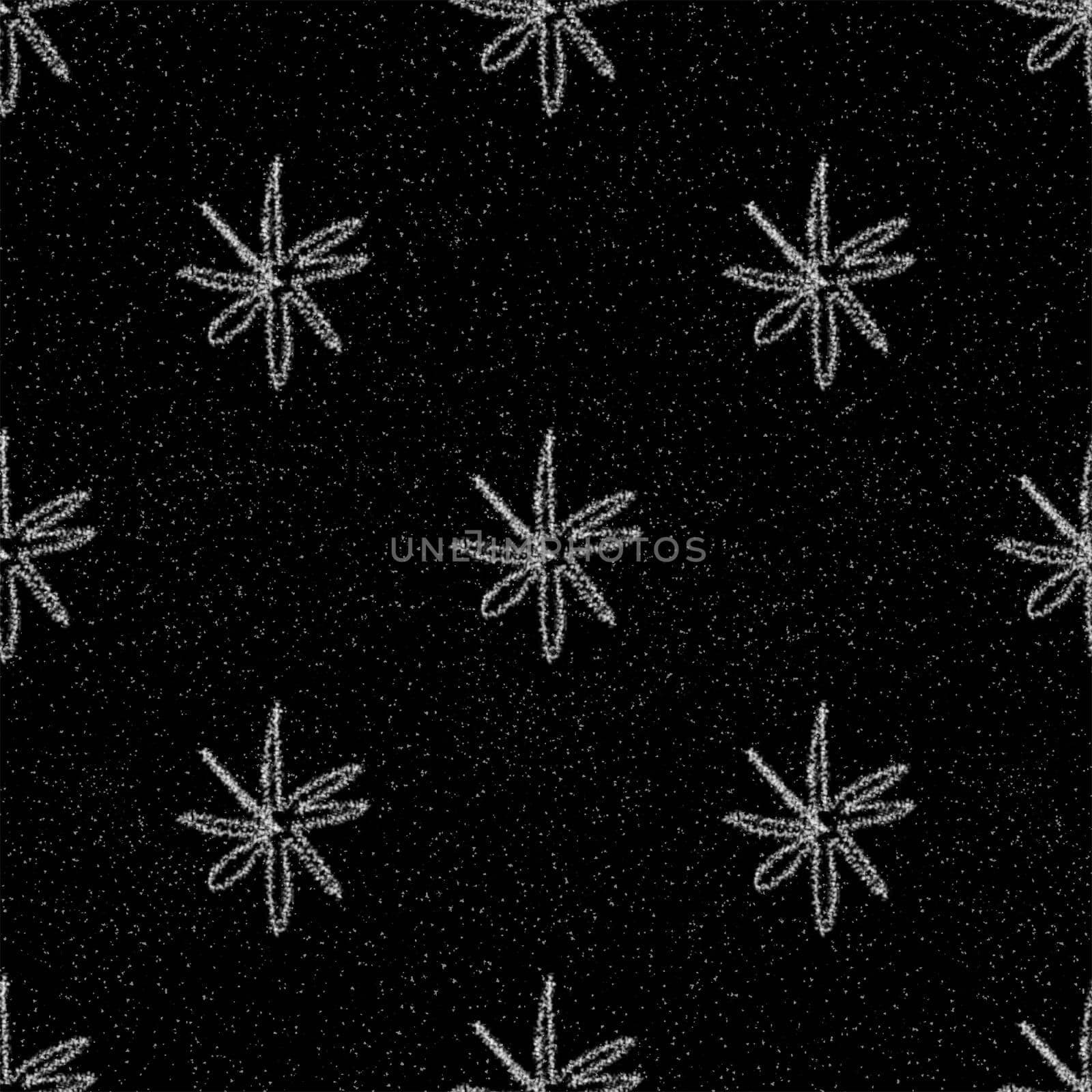 Hand Drawn Snowflakes Christmas Seamless Pattern. Subtle Flying Snow Flakes on chalk snowflakes Background. Attractive chalk handdrawn snow overlay. Sublime holiday season decoration.