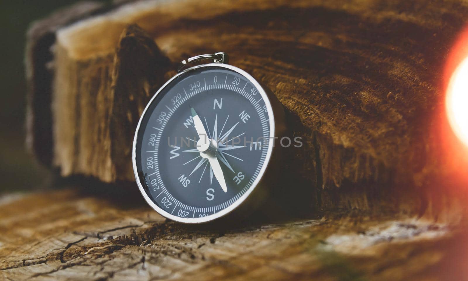 Travel and navigation. Determination of cardinal points by compass. Lost in the forest. How to find your way out with a compass. Tourists and maps.