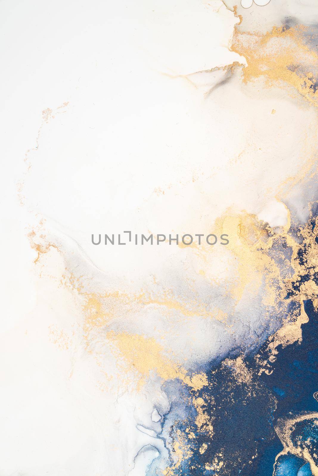 Marble ink abstract art from exquisite original painting for abstract background . Painting was painted on high quality paper texture to create smooth marble background pattern of kintsuki ink art .