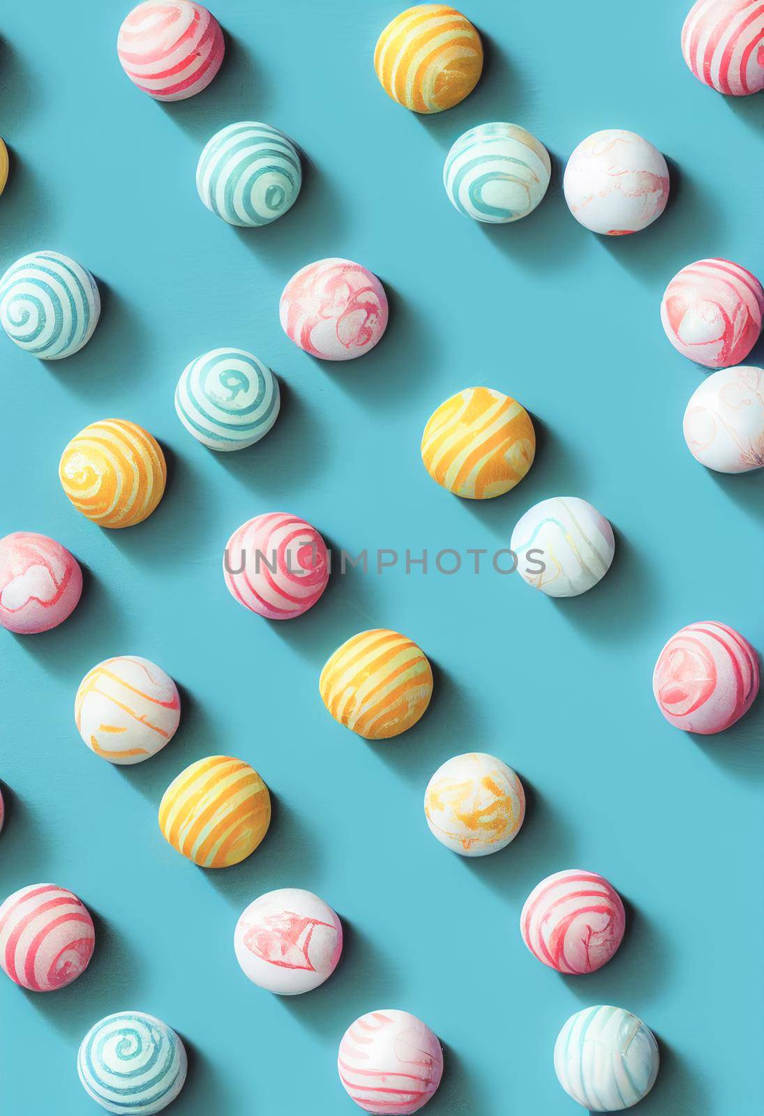 Lucky charm background of 3D render, suitable for a mobile screen, phone desktop, landing page, UI UX, and wallpaper.