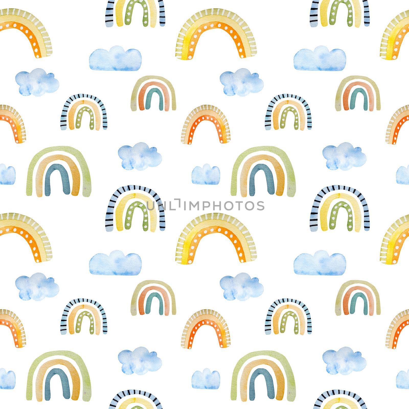 Watercolor rainbow pattern by tan4ikk1