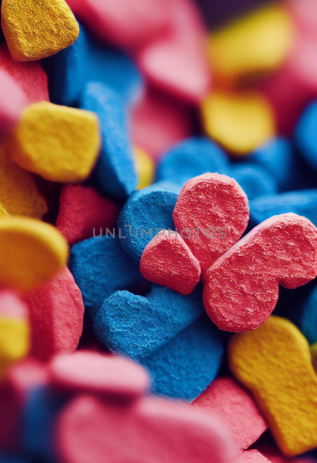 Lucky charm background of 3D render, suitable for a mobile screen, phone desktop, landing page, UI UX, and wallpaper.