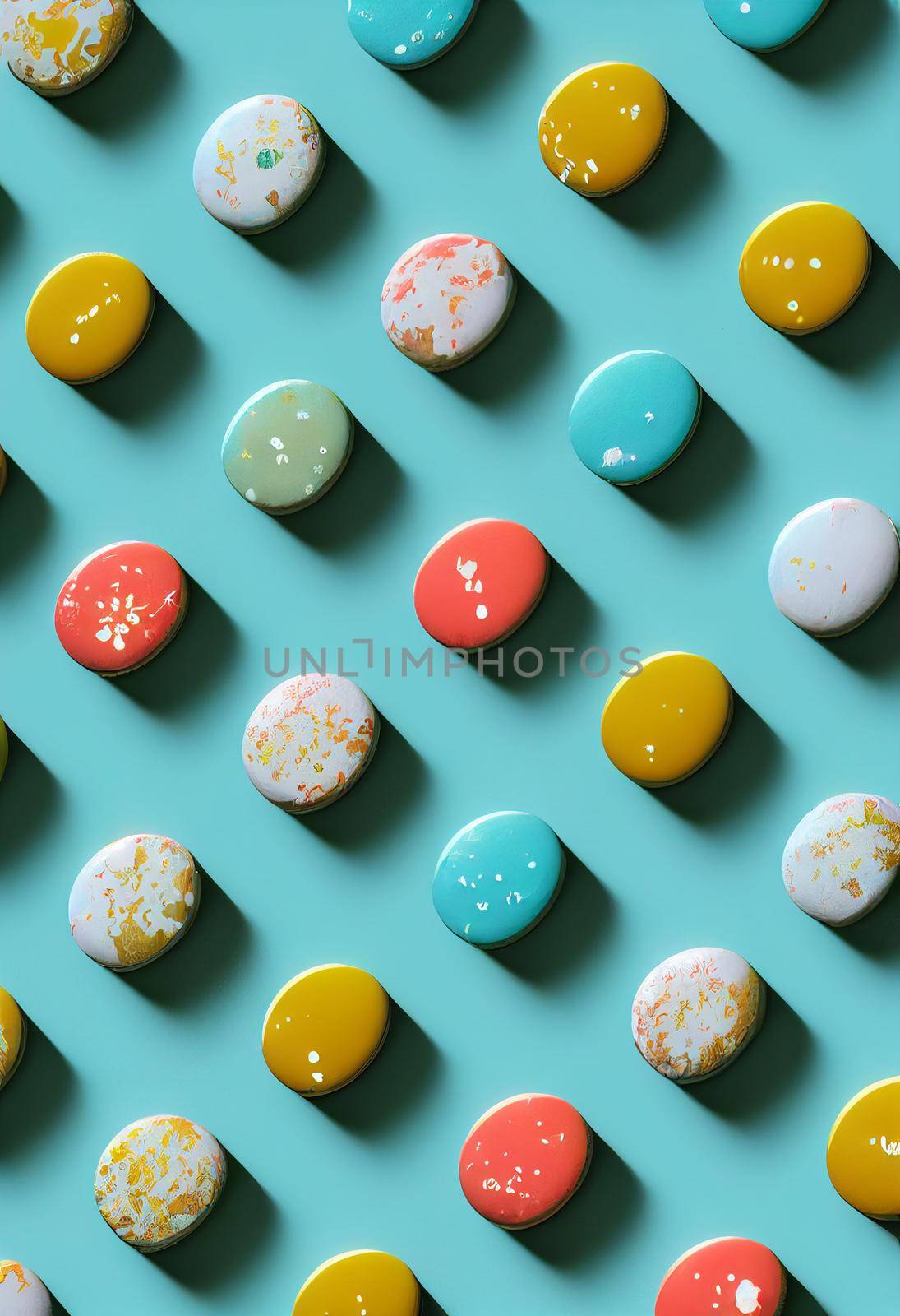 Lucky charm background of 3D render, suitable for a mobile screen, phone desktop, landing page, UI UX, and wallpaper.