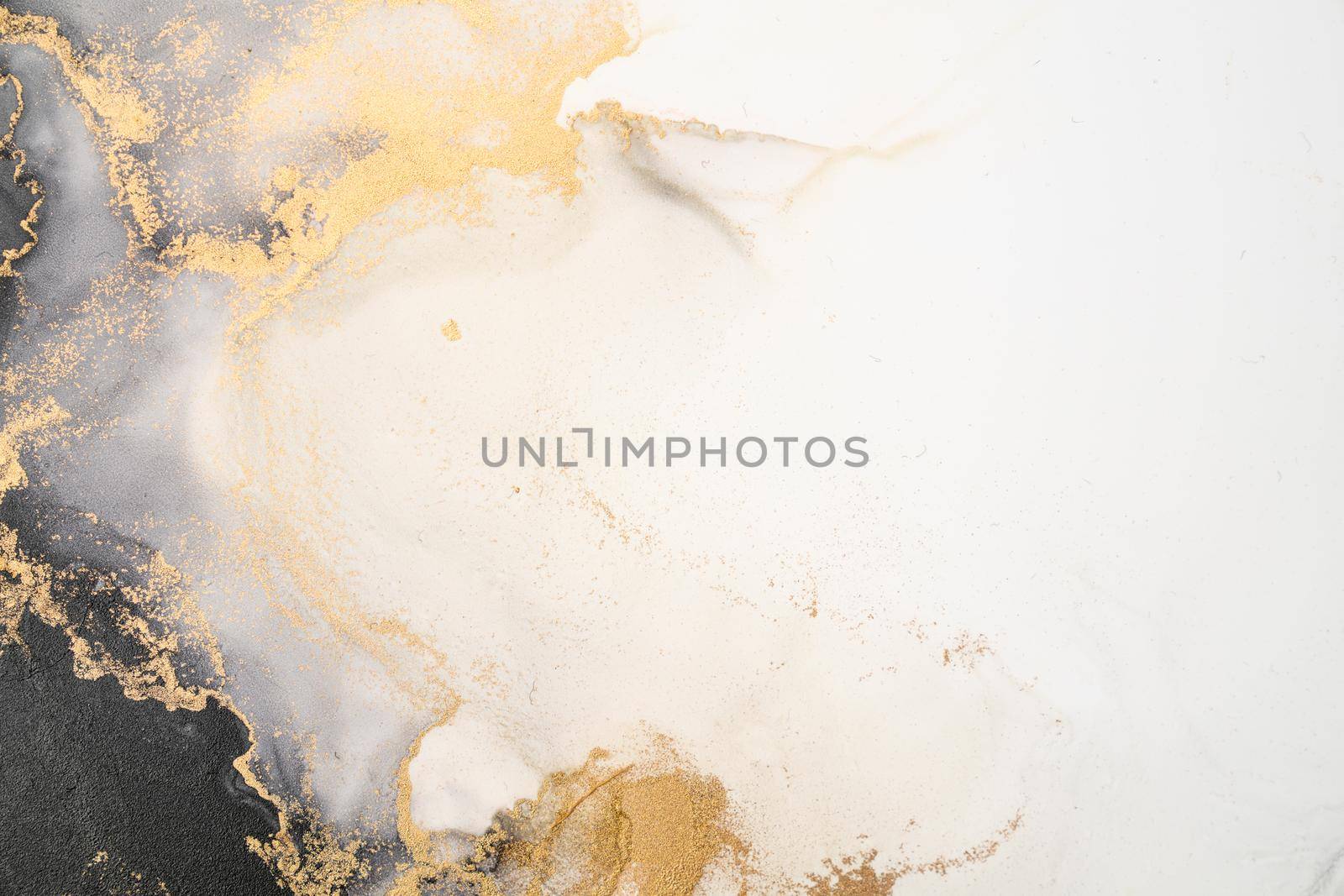 Marble ink abstract art from exquisite original painting for abstract background . Painting was painted on high quality paper texture to create smooth marble background pattern of ombre alcohol ink .