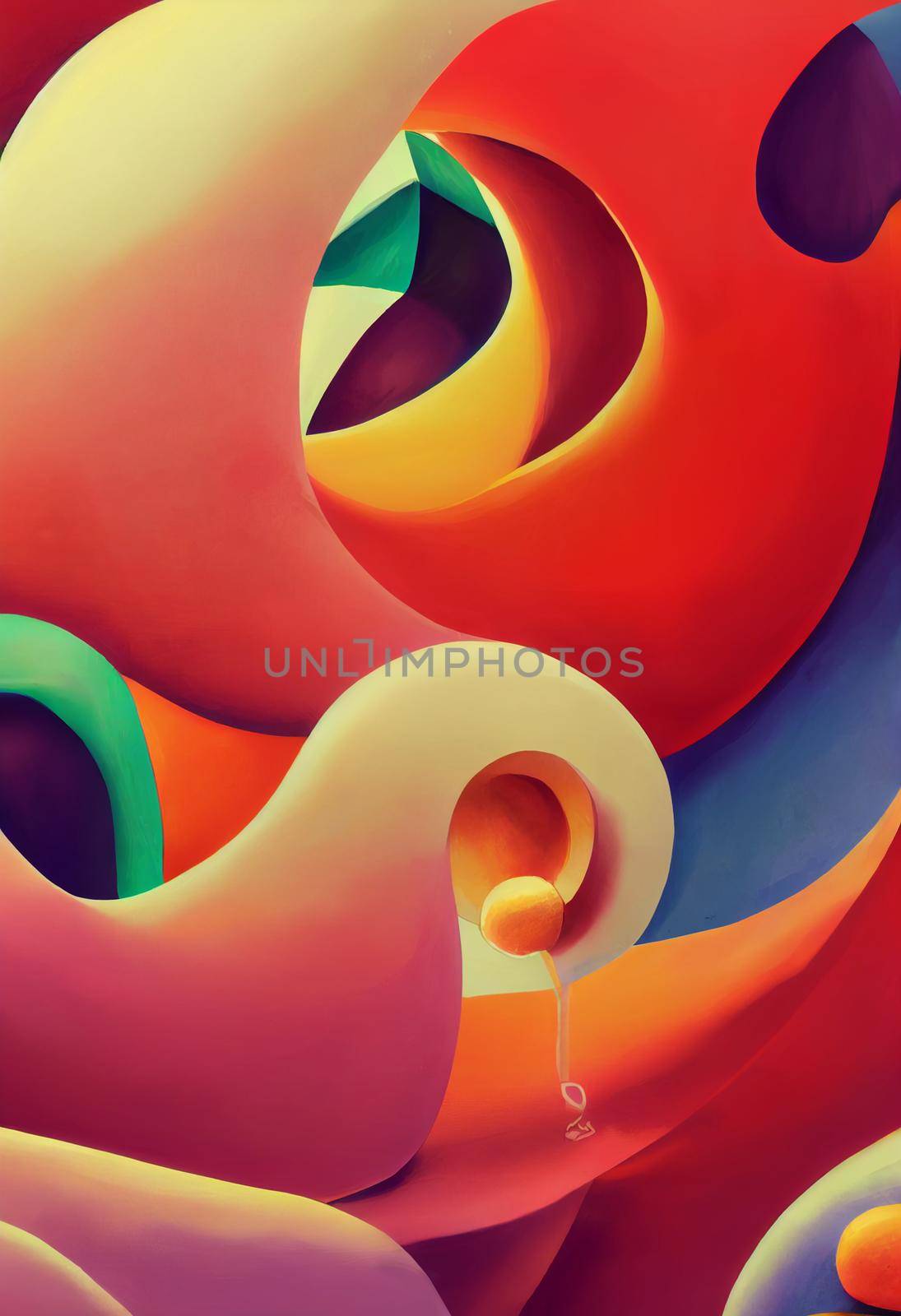 Lucky charm background of 3D render, suitable for a mobile screen, phone desktop, landing page, UI UX, and wallpaper.