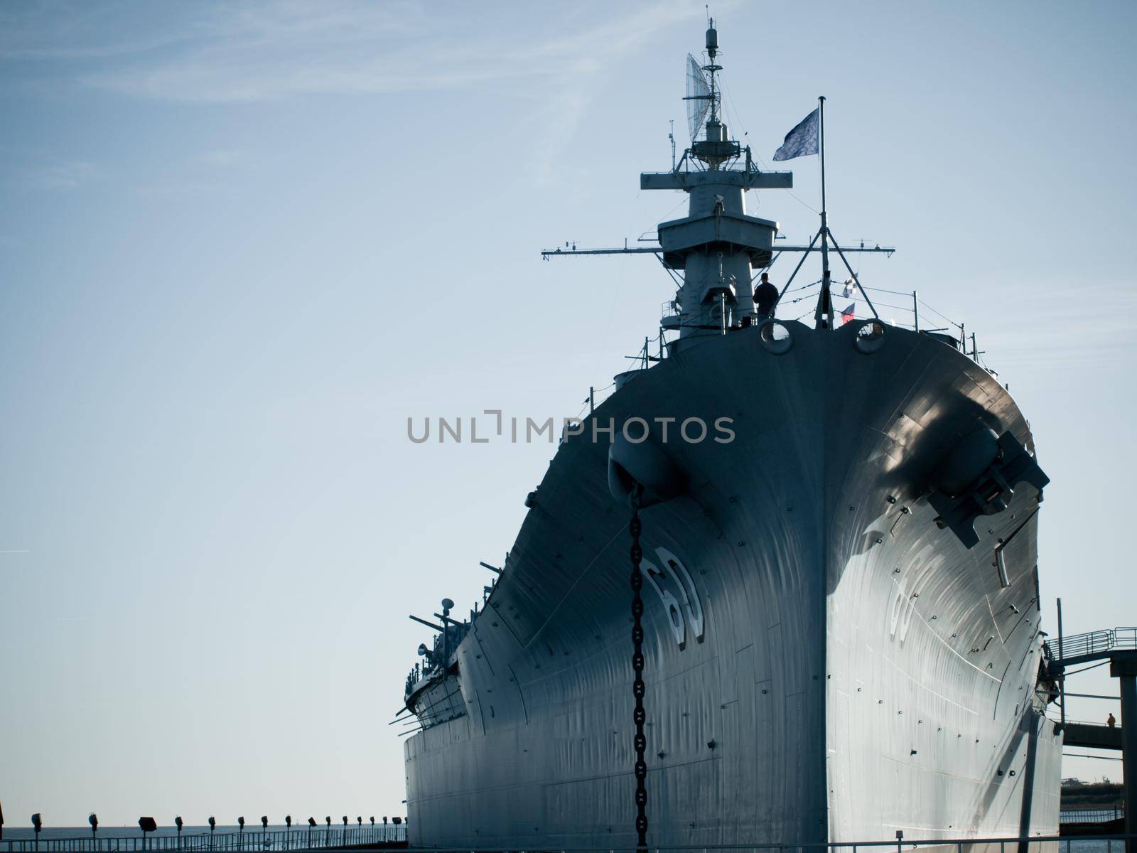 Battleship of US Navy at the museum in Mobile, AL.