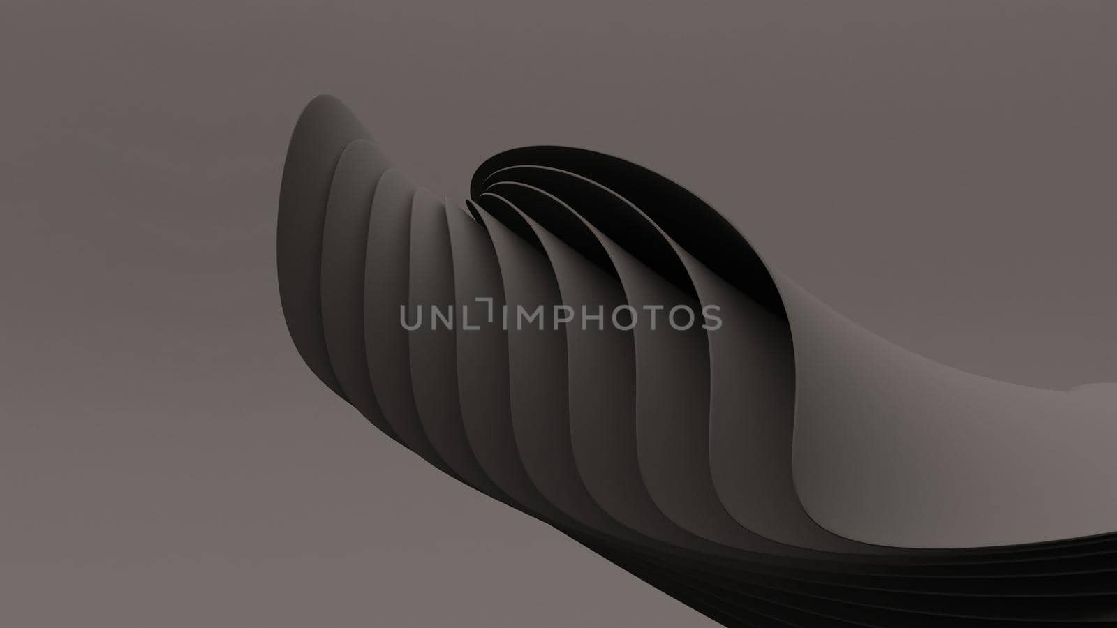 Abstract black wallpaper 3d render. Elegant dark luxury background. Paper 3d gradient black design.