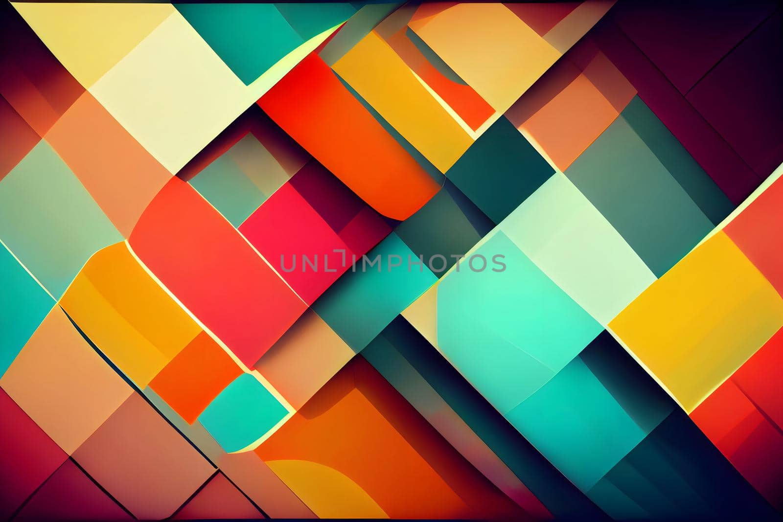 abstract flat colorful geometric background, neural network generated art. Digitally generated image. Not based on any actual scene or pattern.