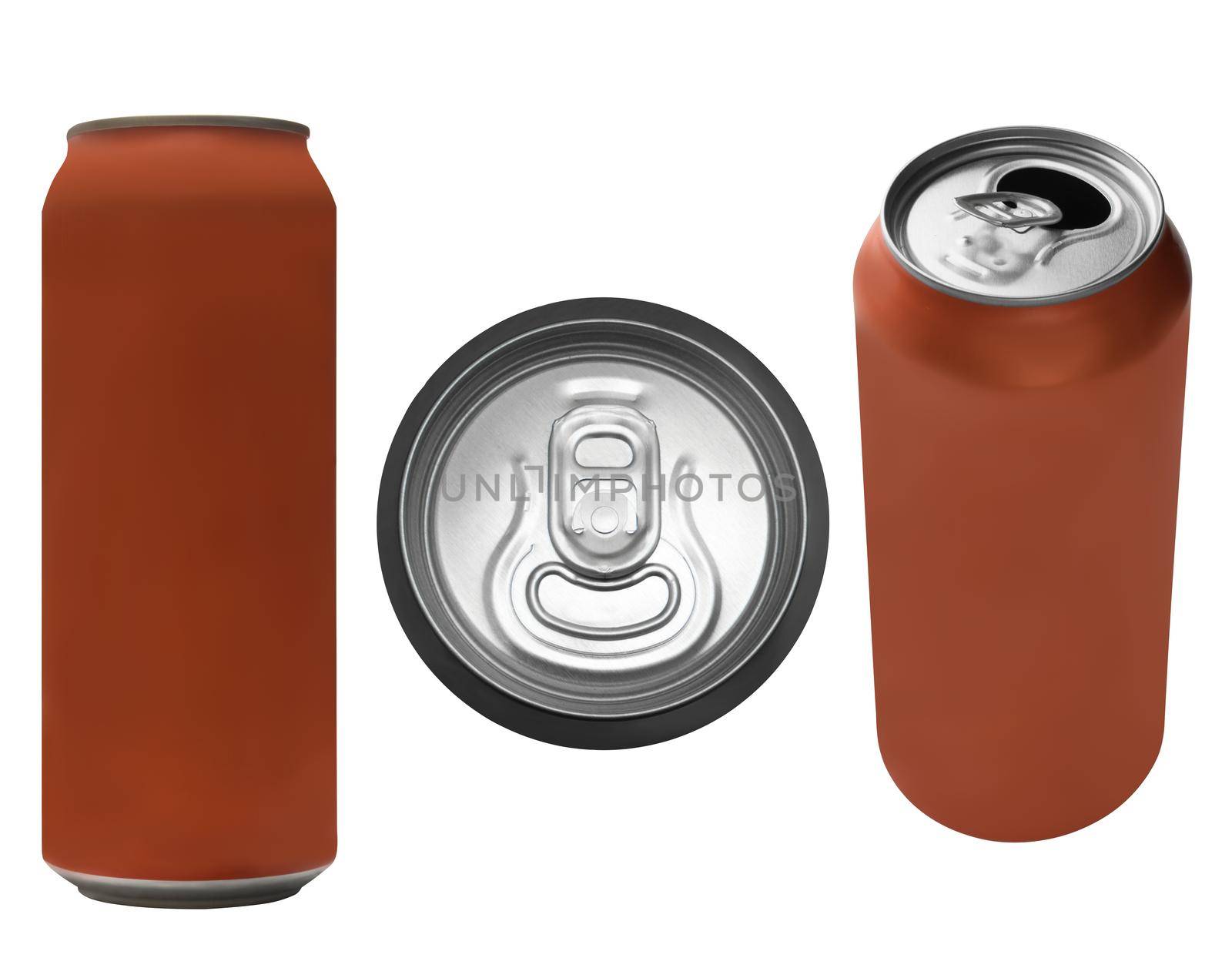beer iron can, on a white background