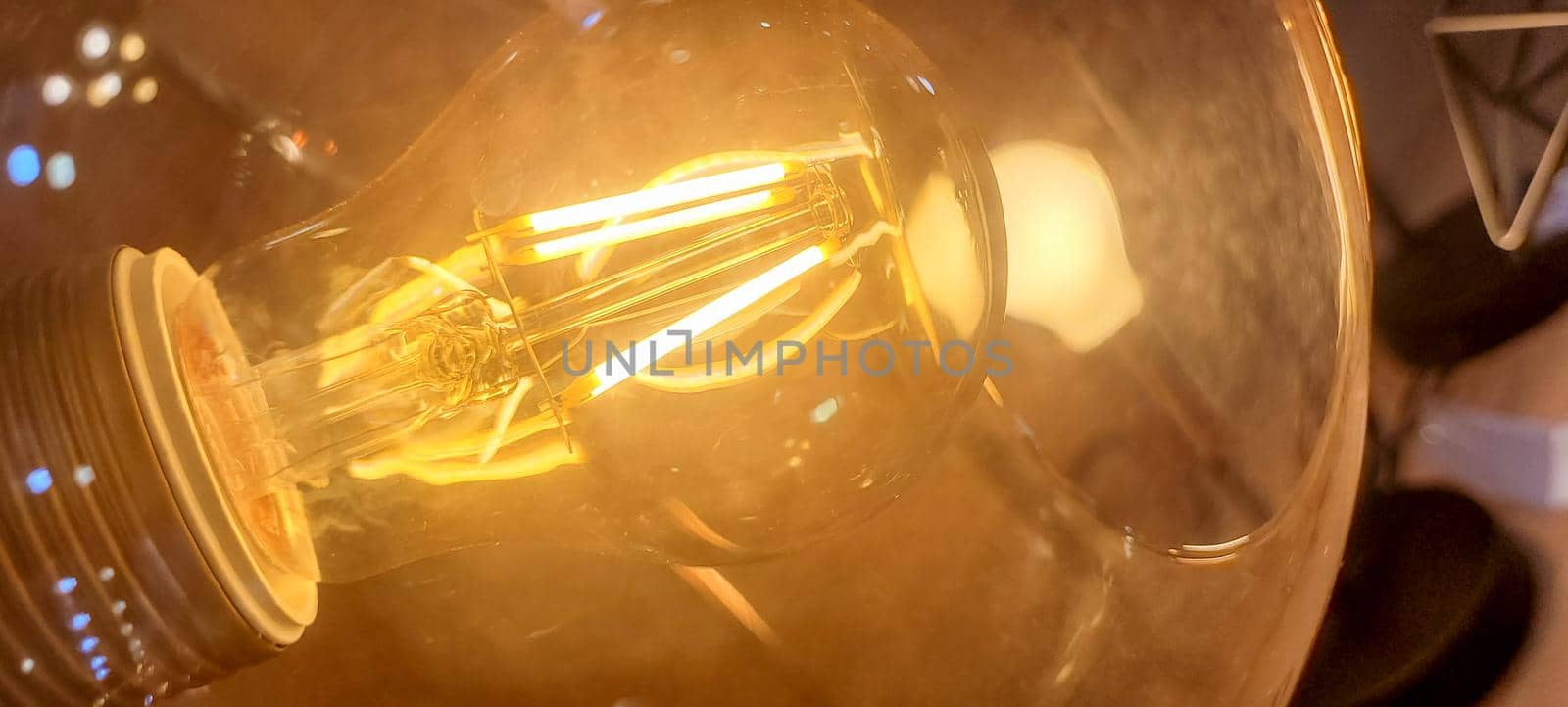 filament lighting with warm colors that can be used as a shadow background