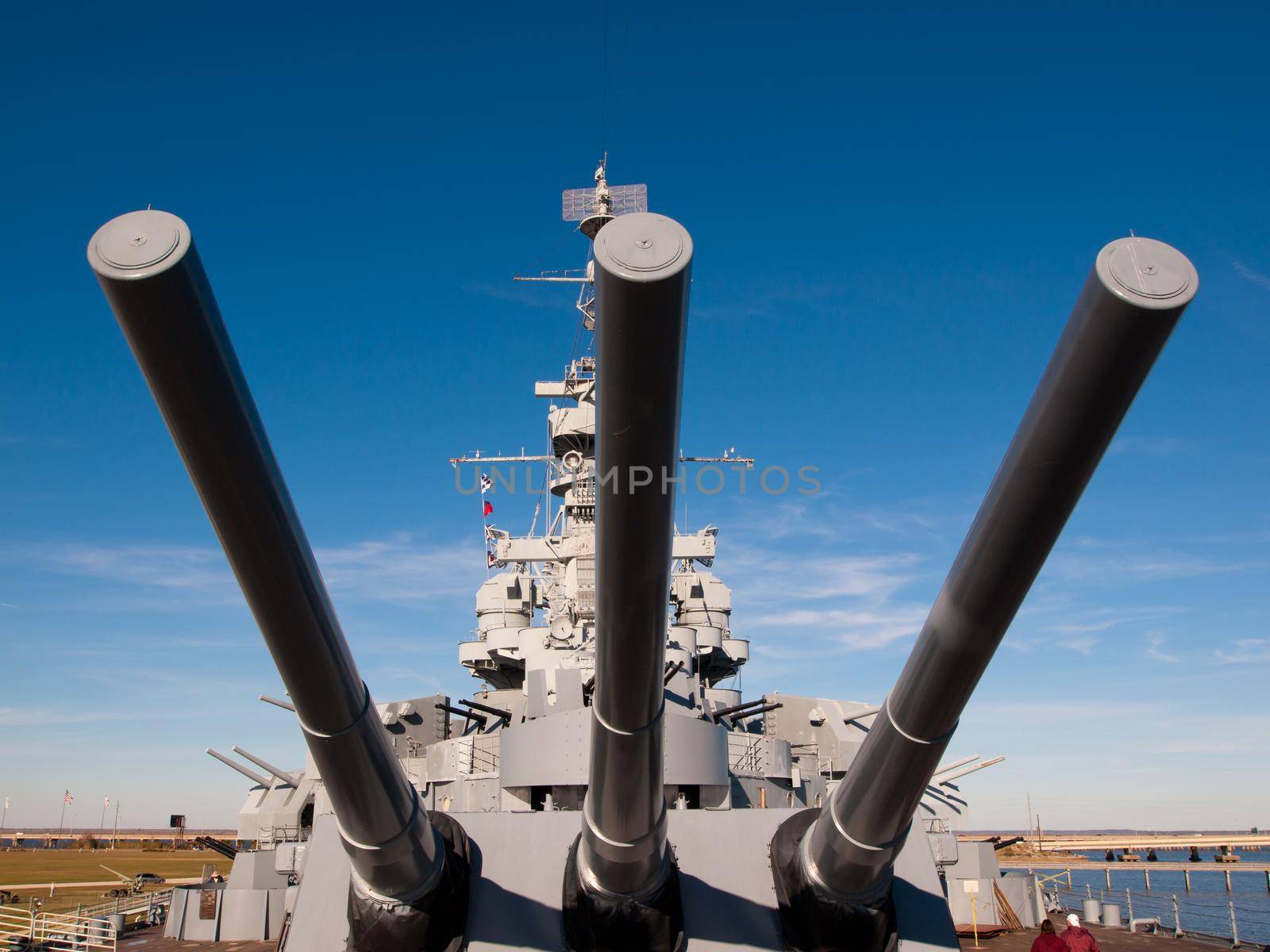 Battleship of US Navy at the museum in Mobile, AL.