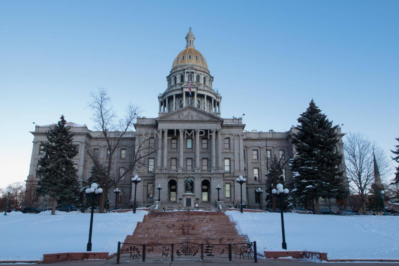 The state capitol building in Denver, Colorado.