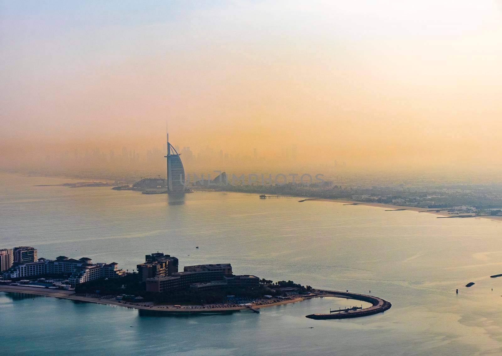 Dubai, UAE - 09.24.2021 Dubai city skyline on early morning hour.