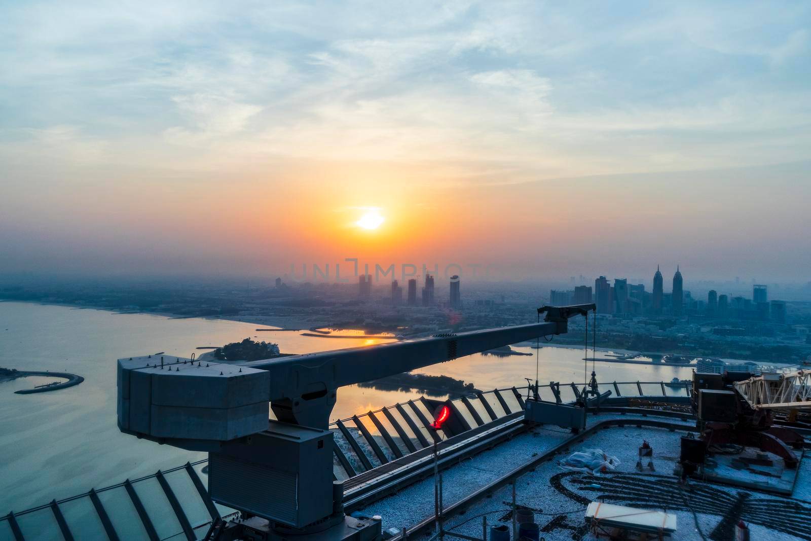 Dubai, UAE - 09.24.2021 Dubai city skyline on early morning hour