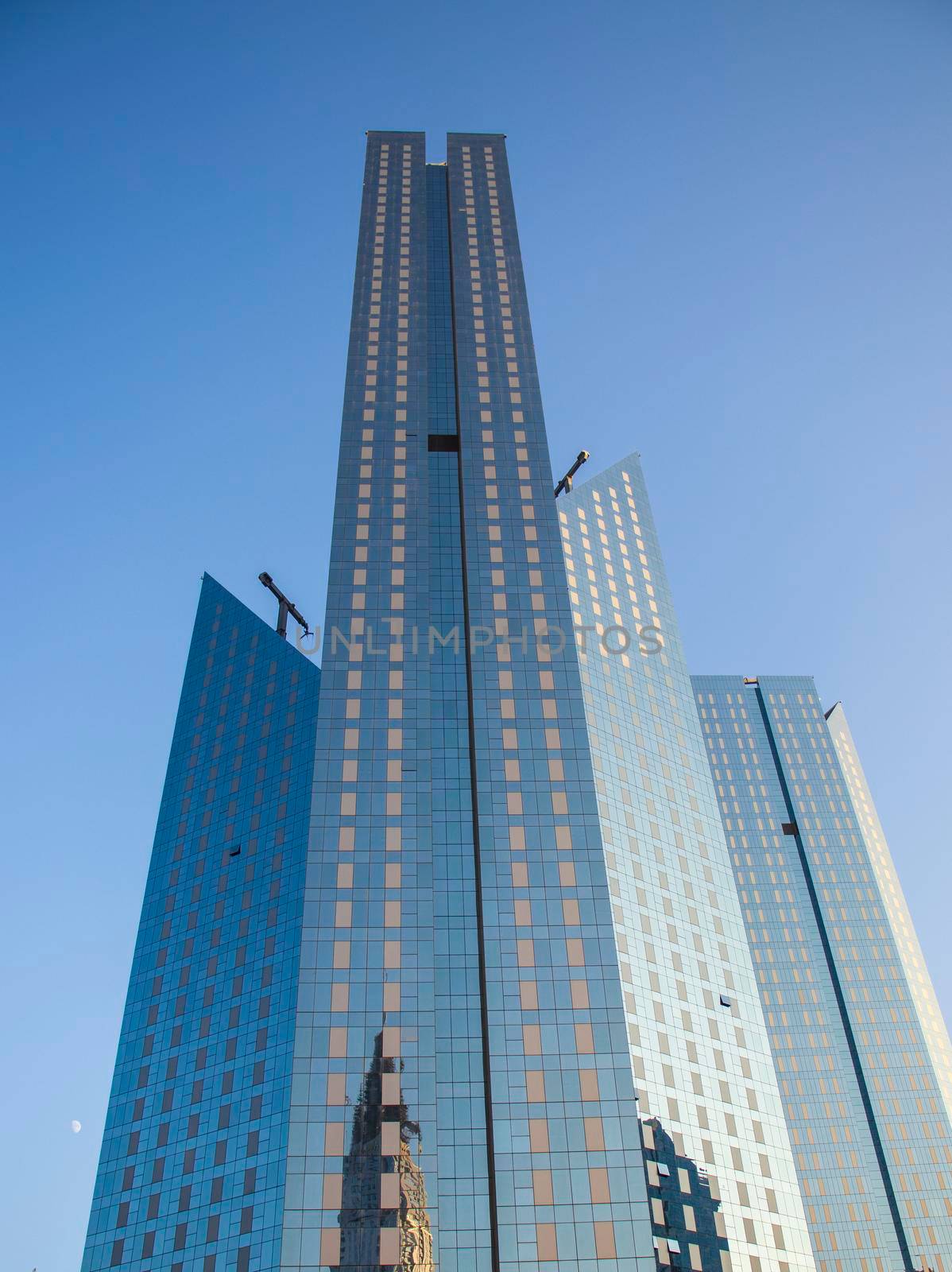 Towers in Dubai International Financial Center. Outdoors