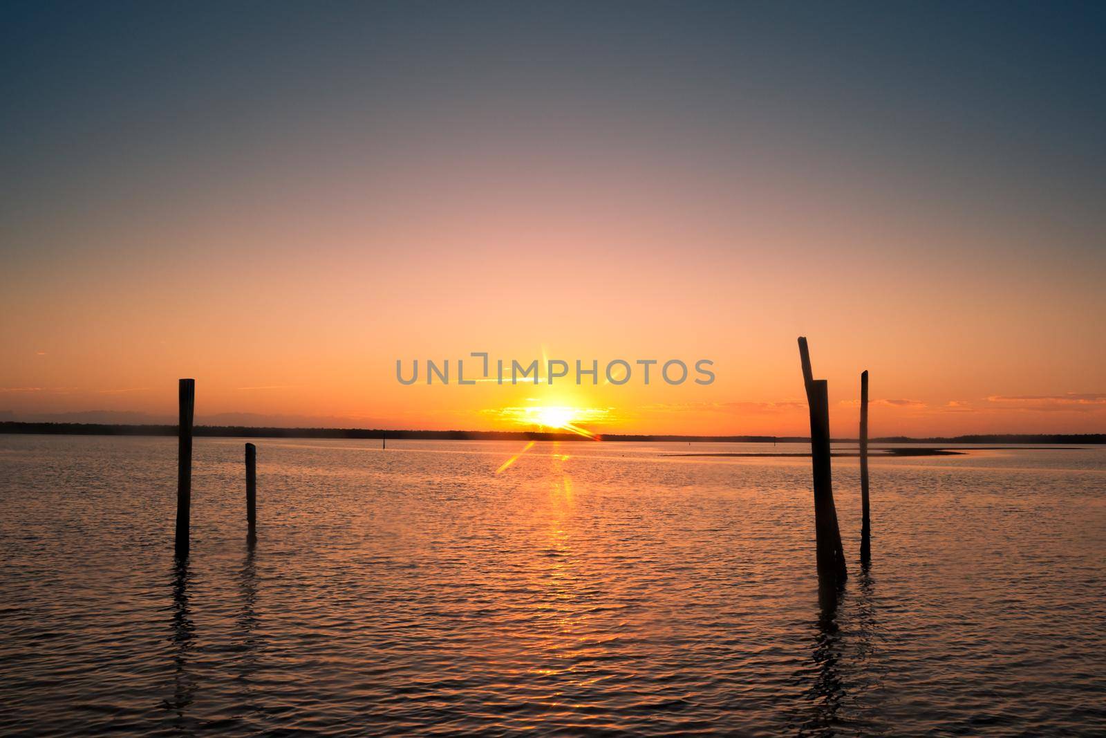 Sunrise over Everglades from East side of Chokoloskee Island.