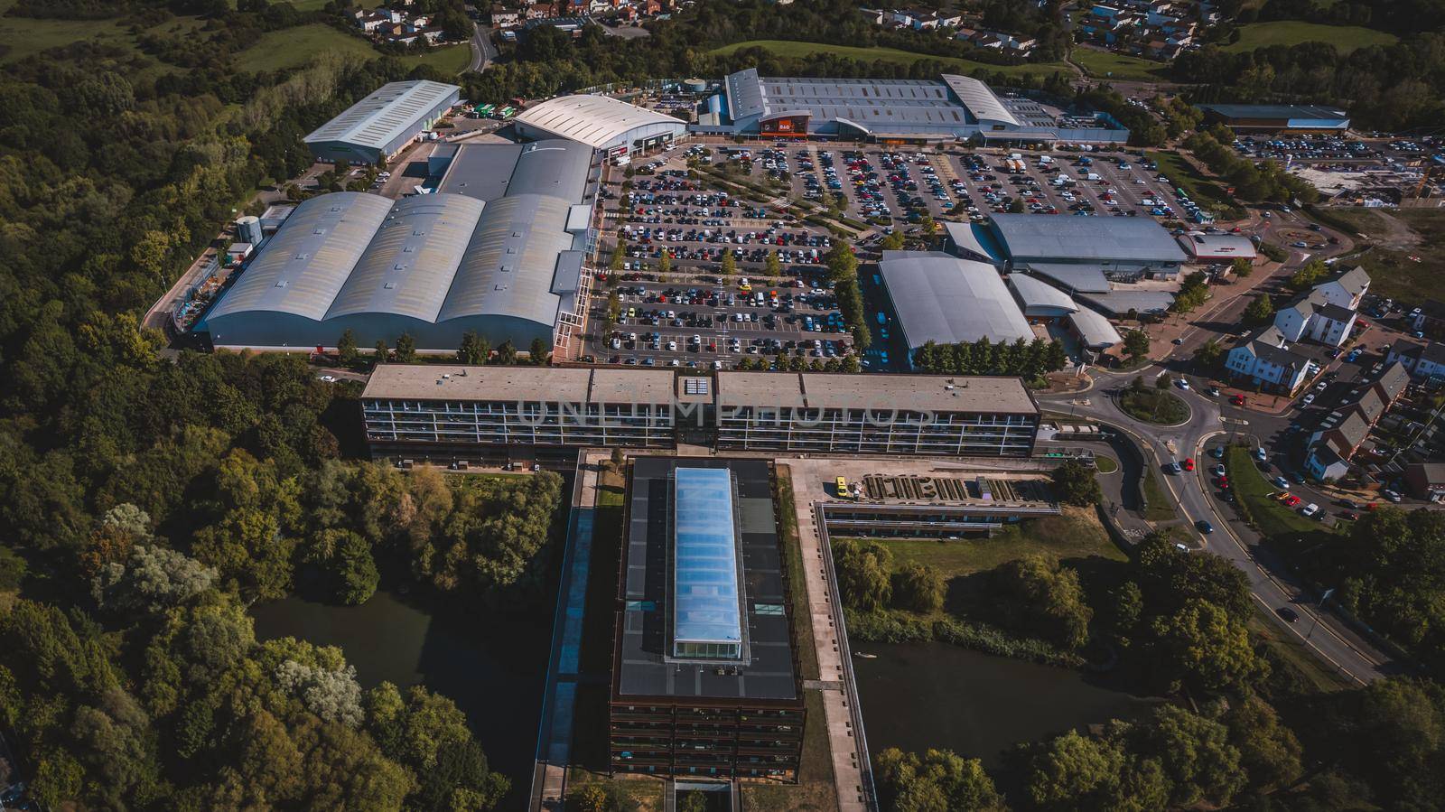 Aerial view from shopping mall. High quality photo