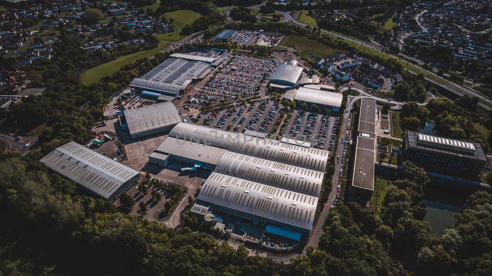 Aerial view from shopping mall. High quality photo