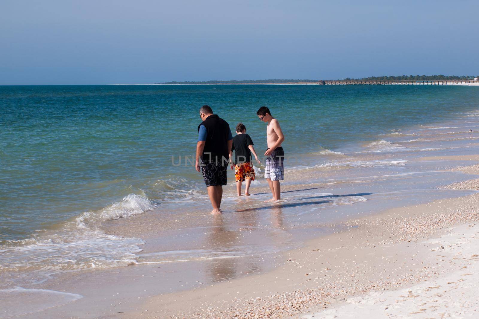 Family on the vacation on Mexico Beach, Florida.