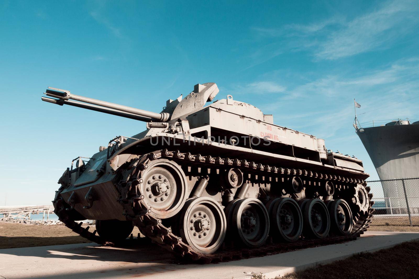 Old tank in a museum in Mobile, AL.