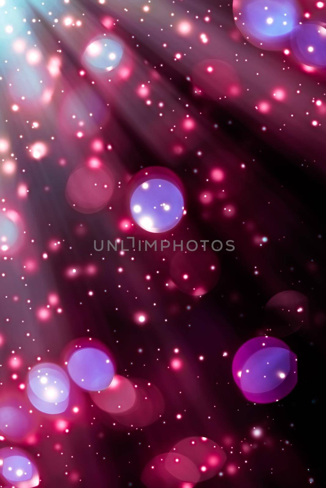 Sparkling bokeh, overlay design and cosmos texture concept - Abstract cosmic starry sky lights and shiny glitter, luxury holiday background