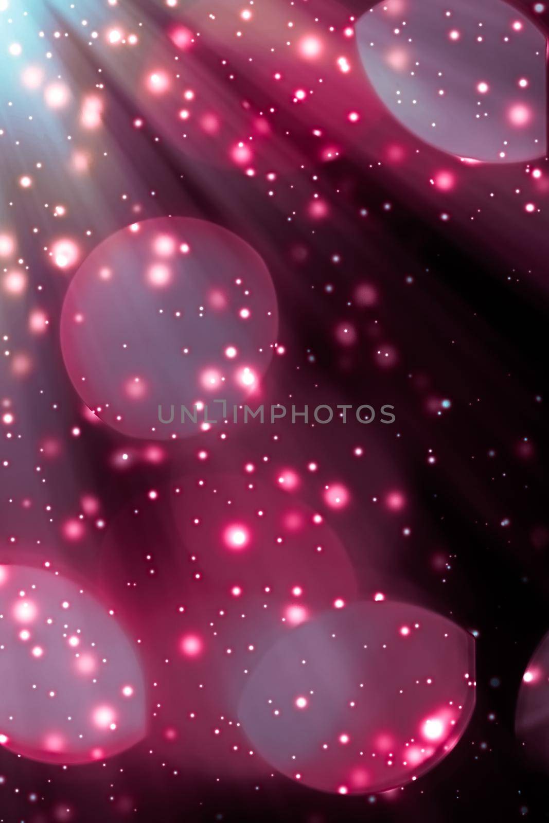 Sparkling bokeh, overlay design and cosmos texture concept - Abstract cosmic starry sky lights and shiny glitter, luxury holiday background