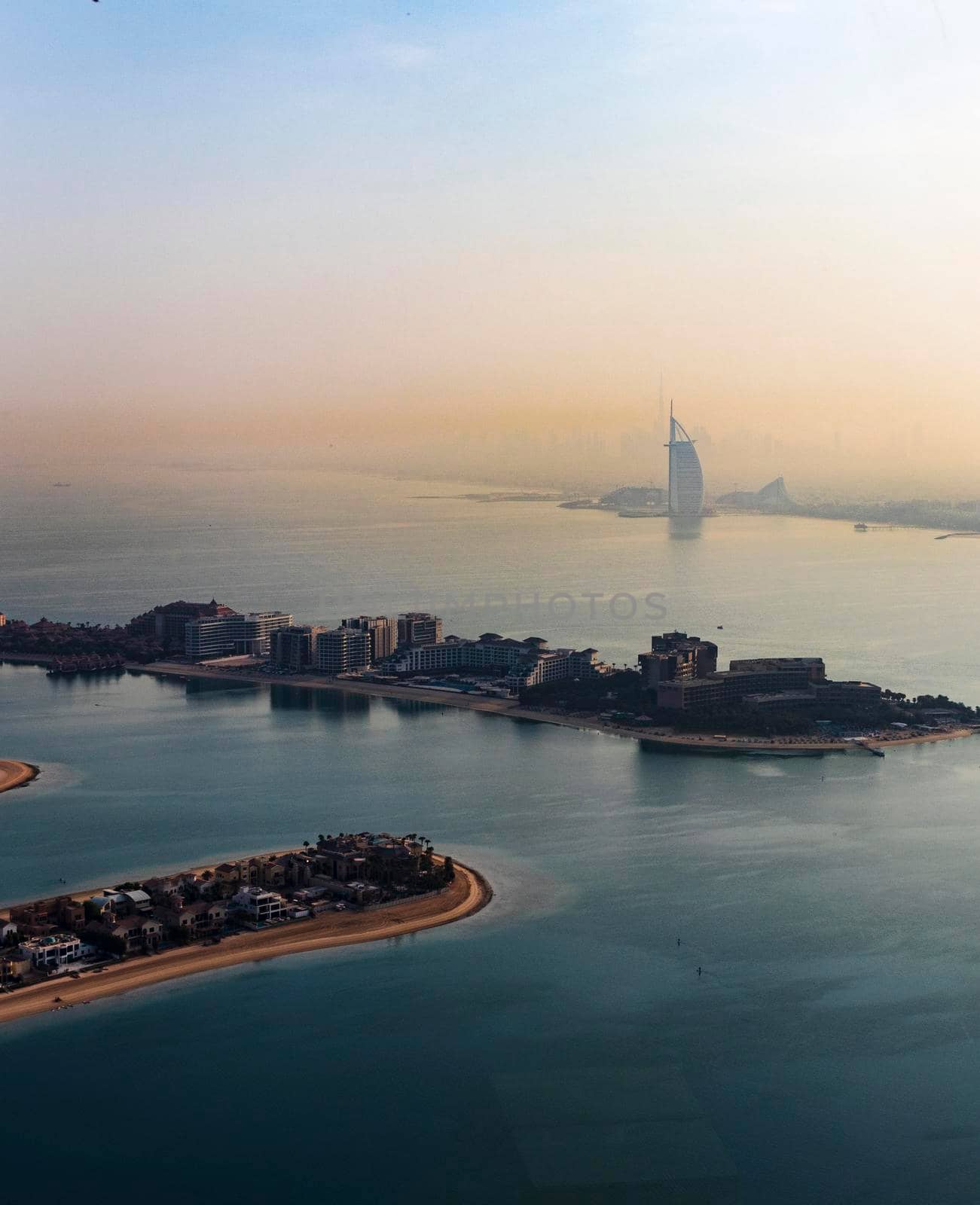 Dubai, UAE - 09.24.2021 Dubai city skyline on early morning hour. Urban by pazemin