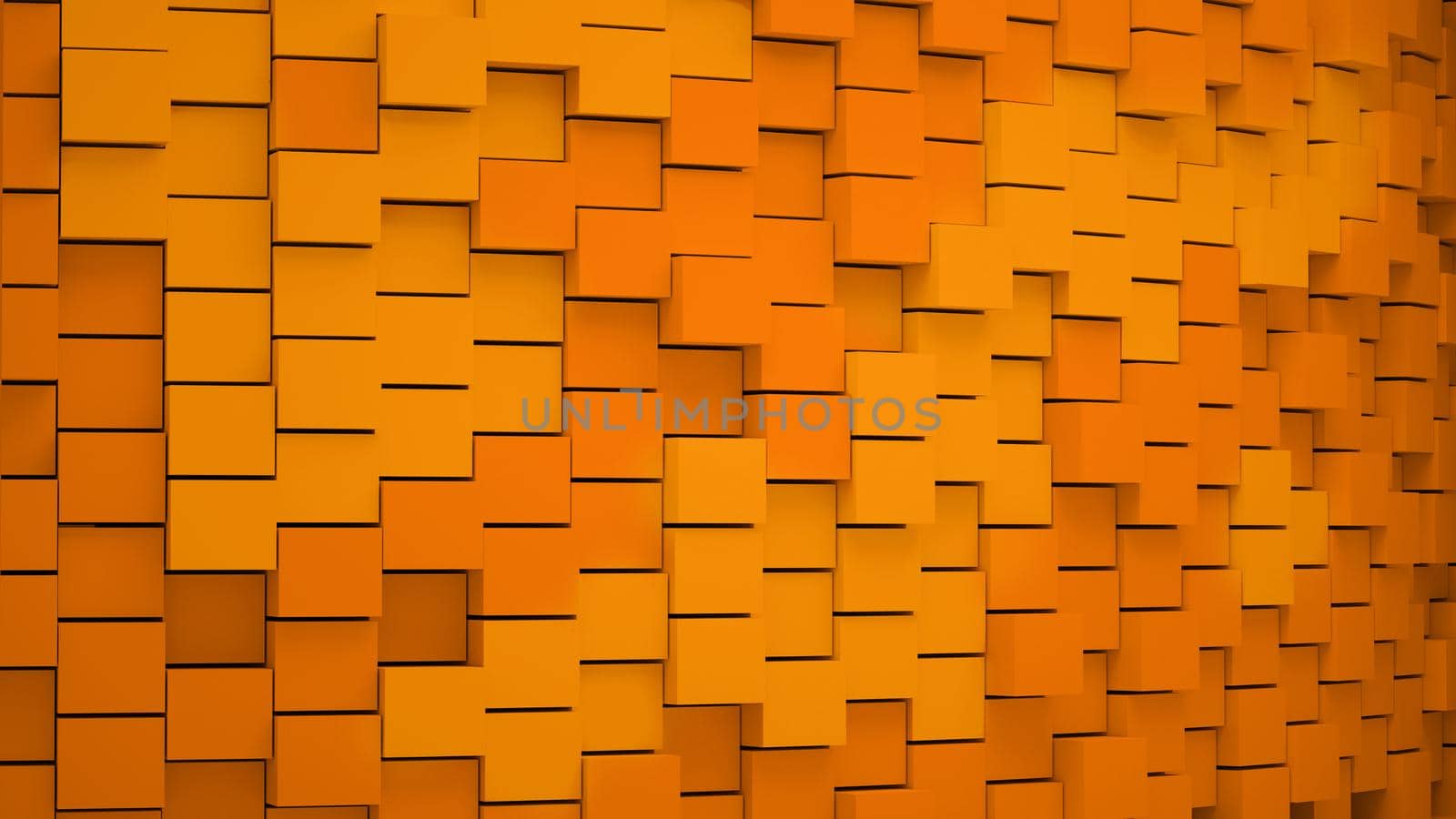 Abstract background orange cubes. autumn wall. by ImagesRouges