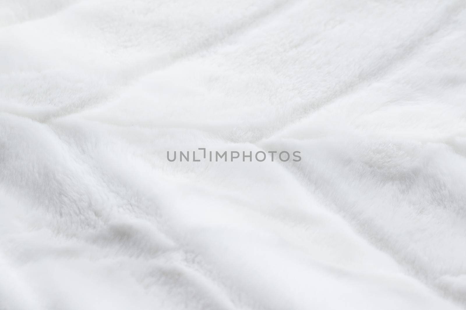 Luxury white fur coat texture background, artificial fabric detail by Anneleven