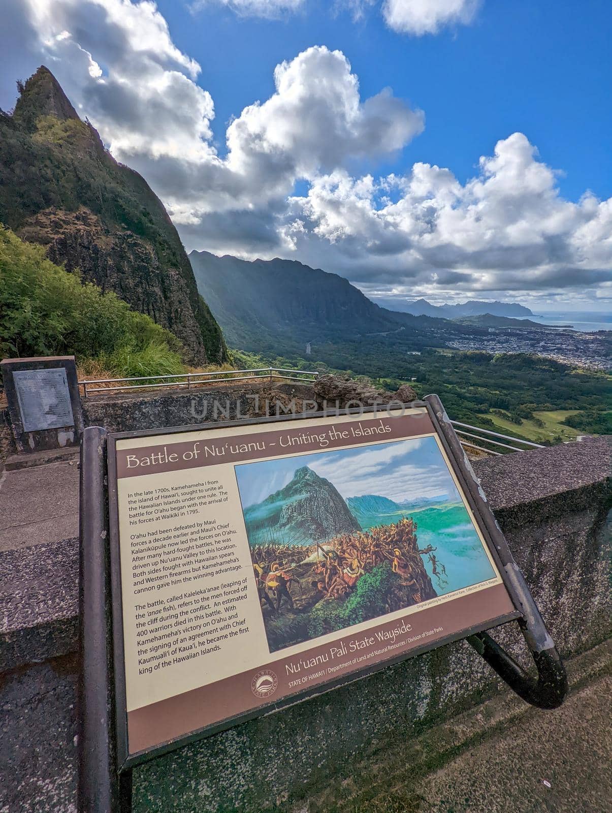 pali look out with beautiful views in oahu hawaii by digidreamgrafix