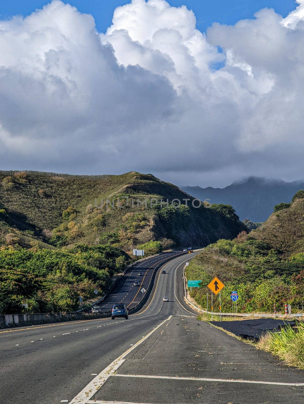 driving around on roads of oahu hawaii by digidreamgrafix