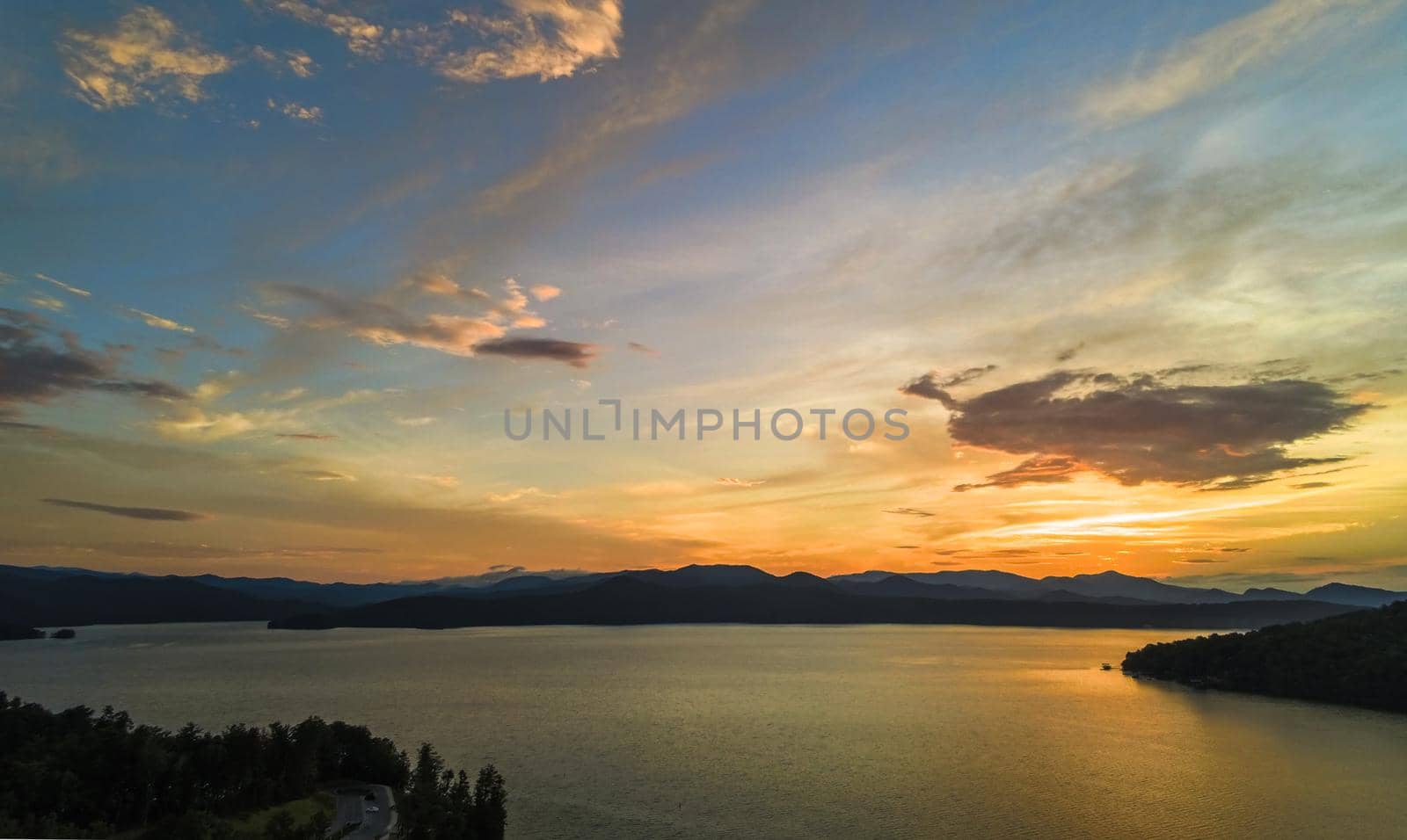 beautiful early morning sunrise on lake jocassee south carolina by digidreamgrafix