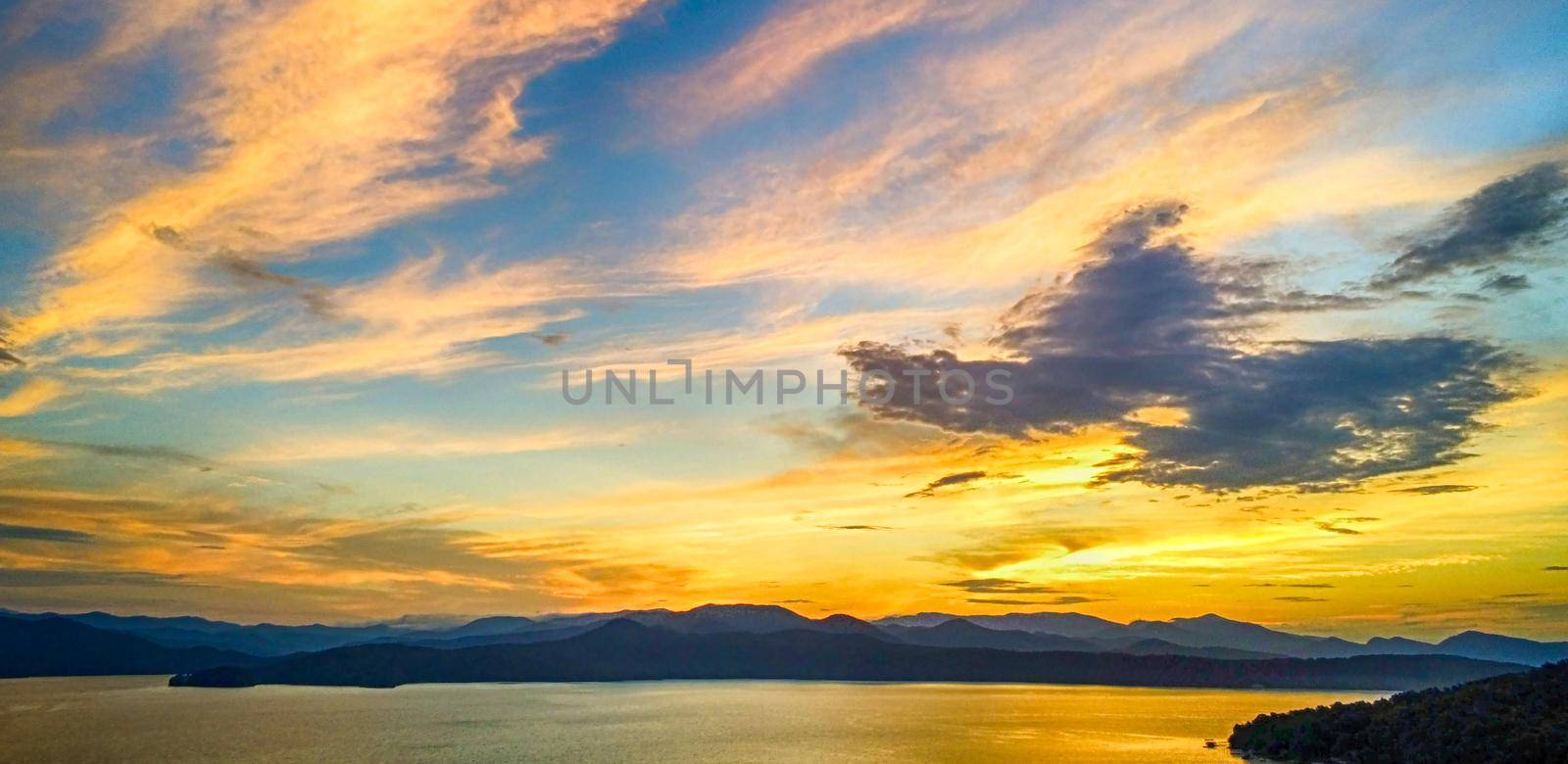 beautiful early morning sunrise on lake jocassee south carolina by digidreamgrafix