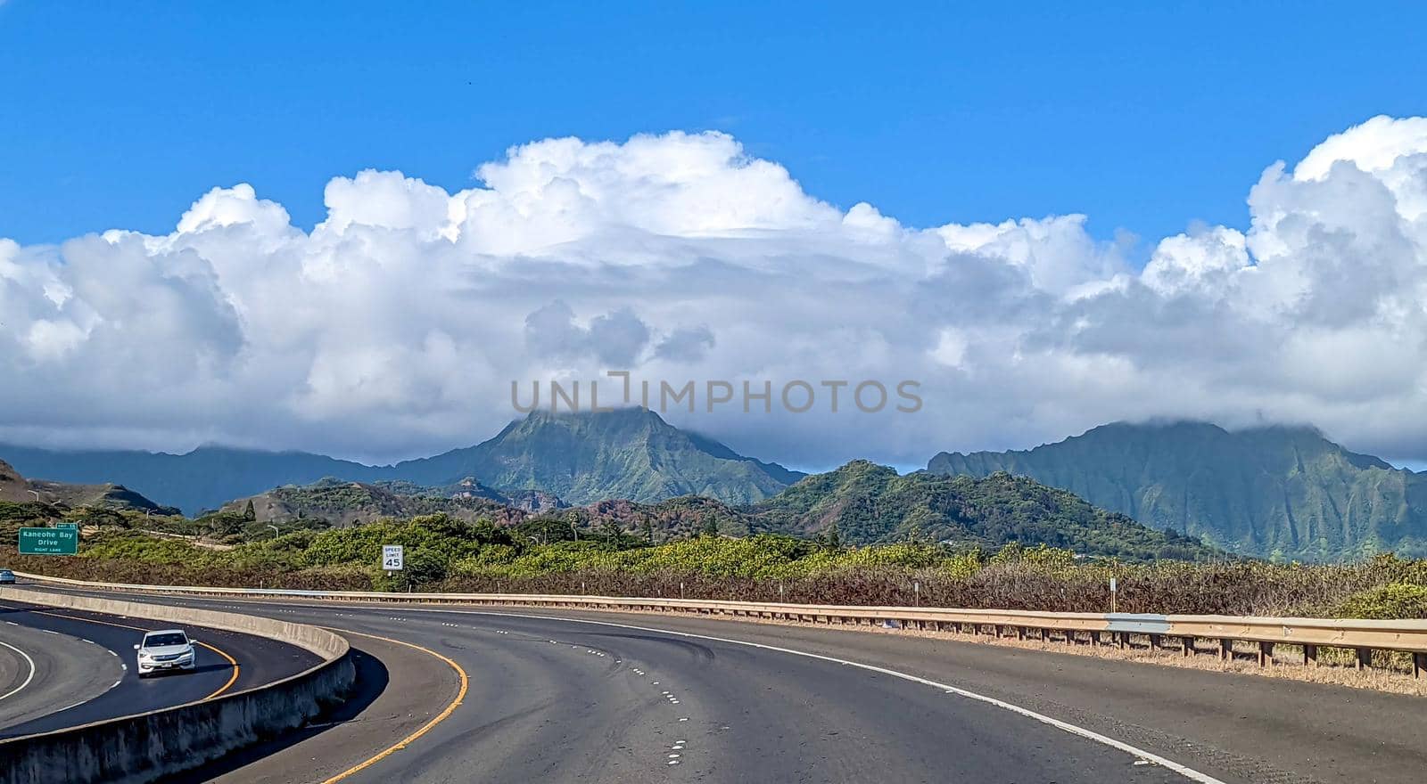 driving around on roads of oahu hawaii by digidreamgrafix