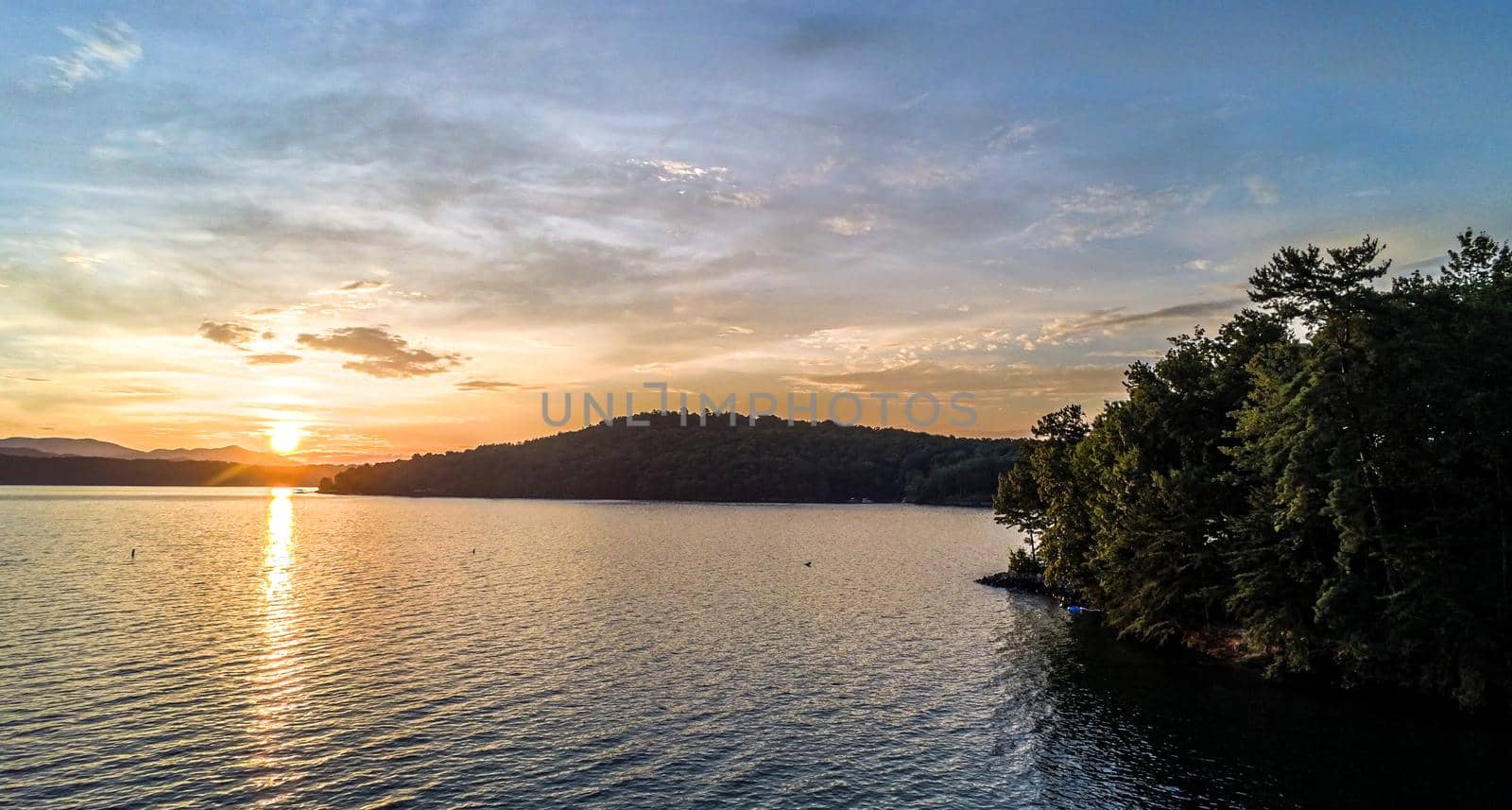 beautiful early morning sunrise on lake jocassee south carolina by digidreamgrafix