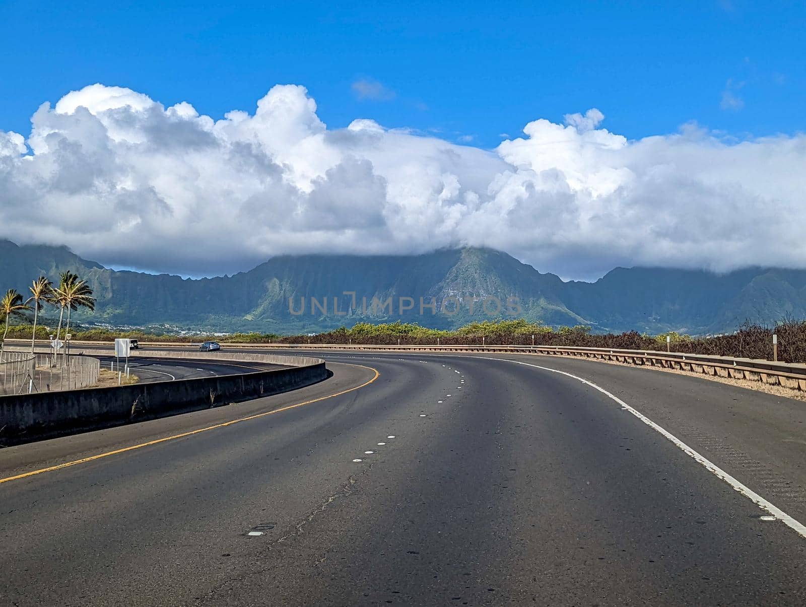 driving around on roads of oahu hawaii by digidreamgrafix