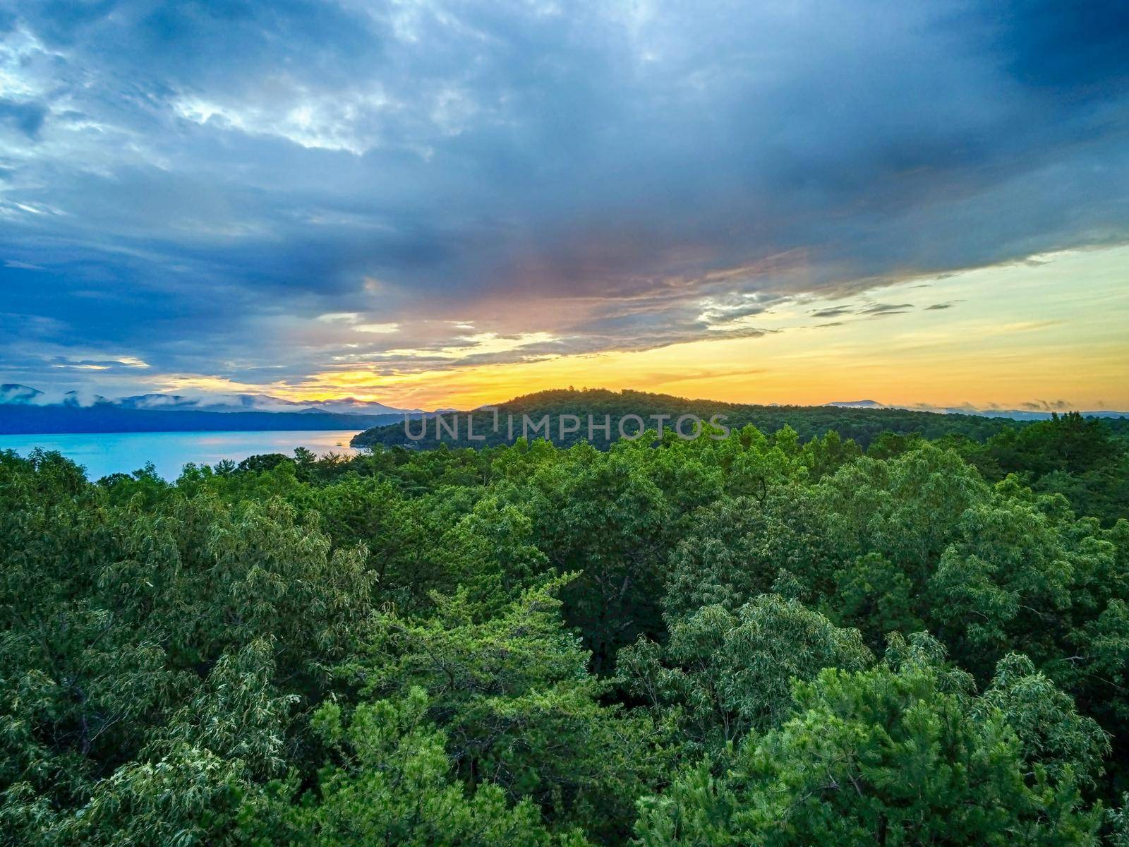 beautiful early morning sunrise on lake jocassee south carolina by digidreamgrafix