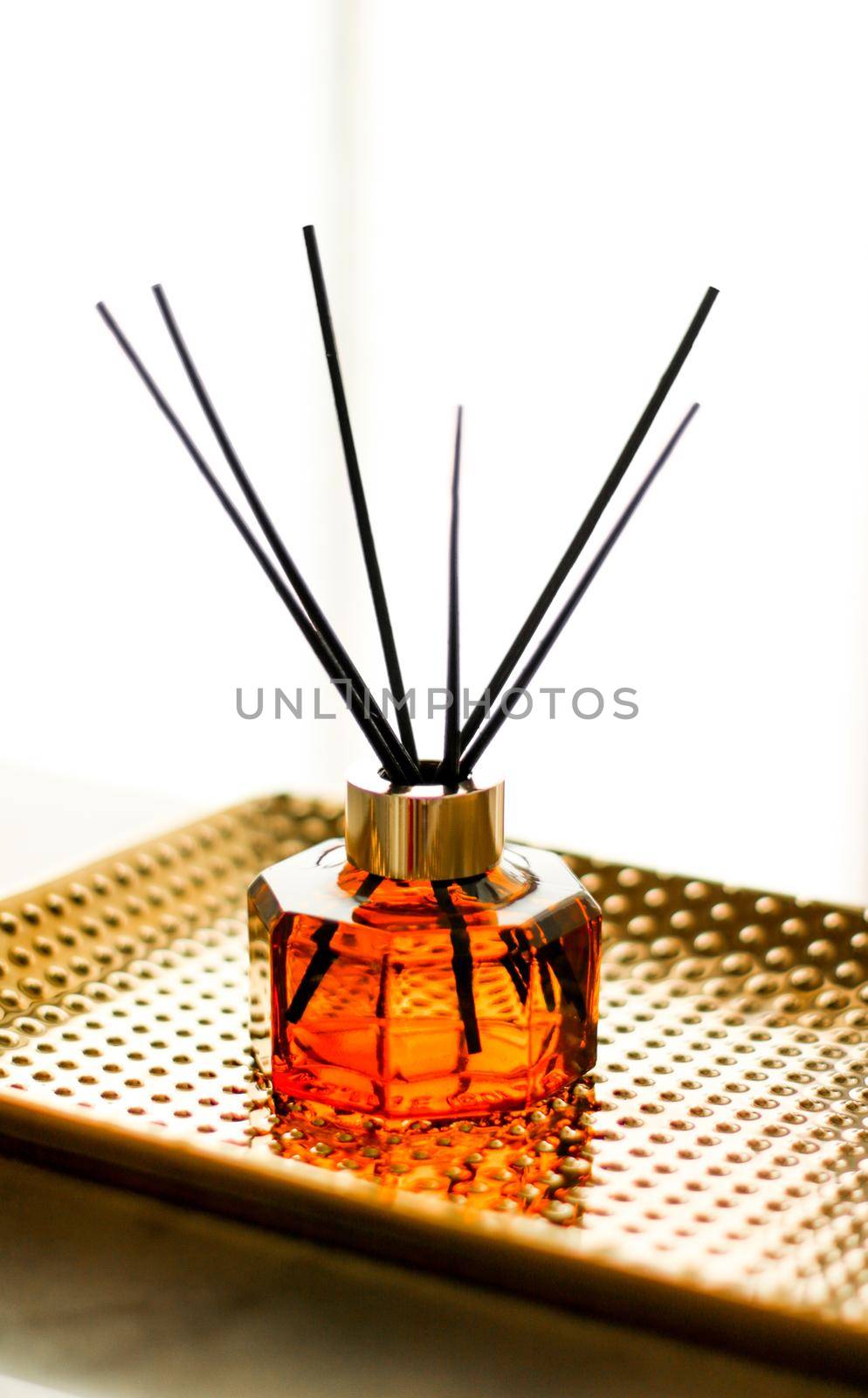 Air freshener, reed diffuser and aromatherapy concept - Home fragrance bottle, european luxury house decor and interior design details